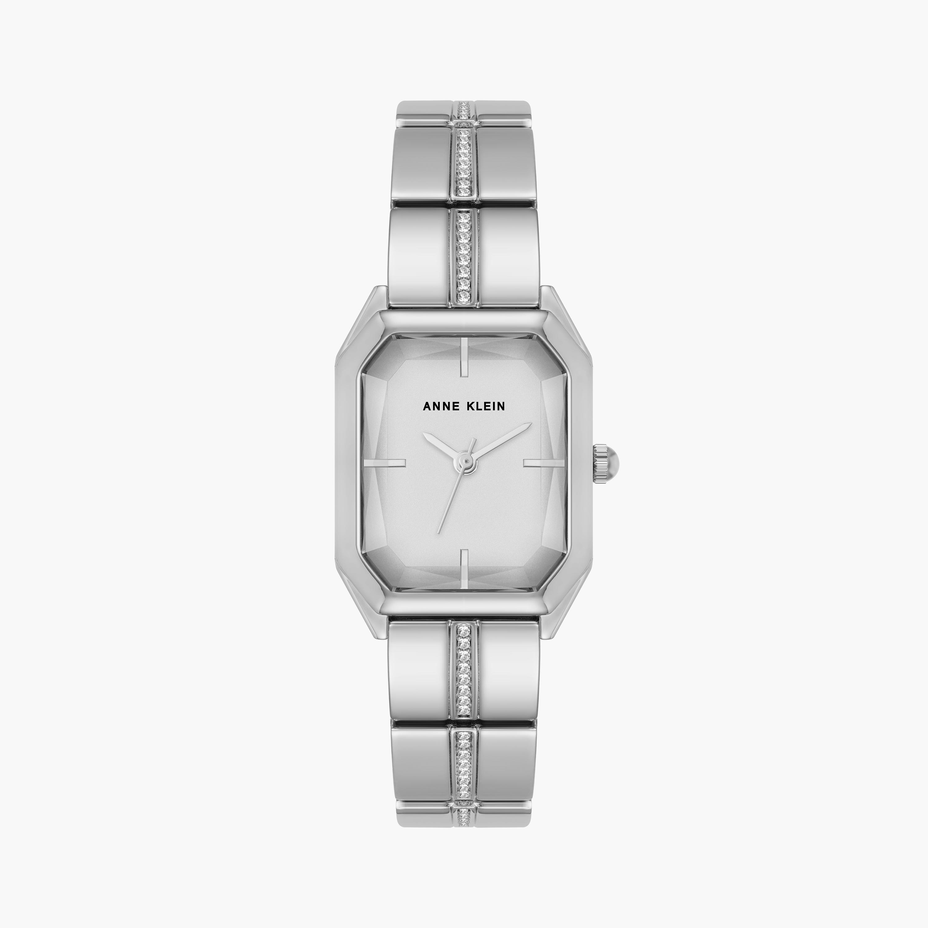 آن كلاين - ساعة يد تناظرية بسوار معدني فضي | AK4091SVRT-women-watchesandjewellery-watches-image-1