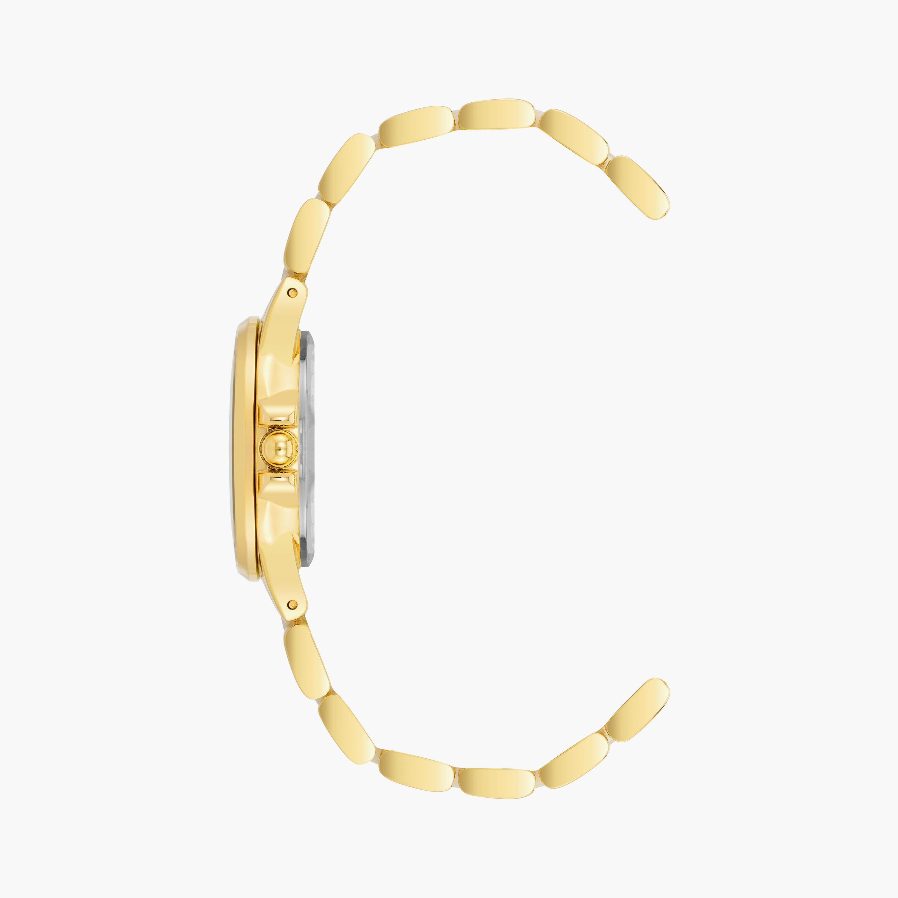 آن كلاين - ساعة يد تناظرية بسوار سيلكون أبيض | AK4118WTGB-women-watchesandjewellery-watches-image-2