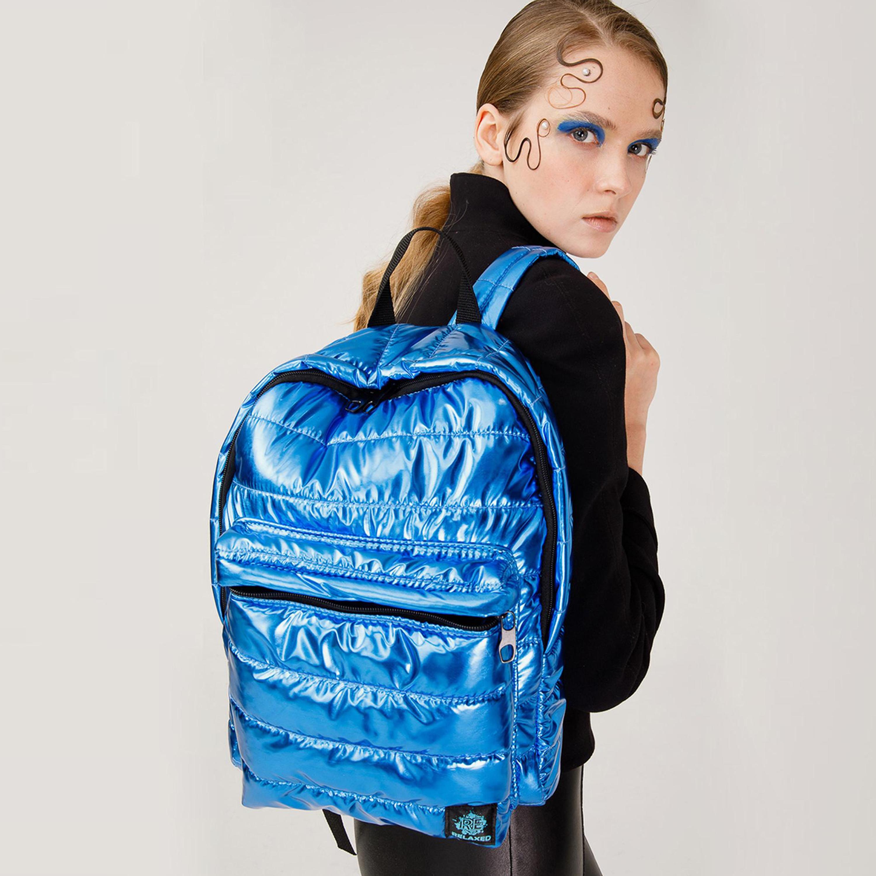 حقيبة ظهر بطبعة ريلاكسد برايت موودز أب من بيجديزاين، أزرق-school-bagsandbackpacks-backpacks-image-1