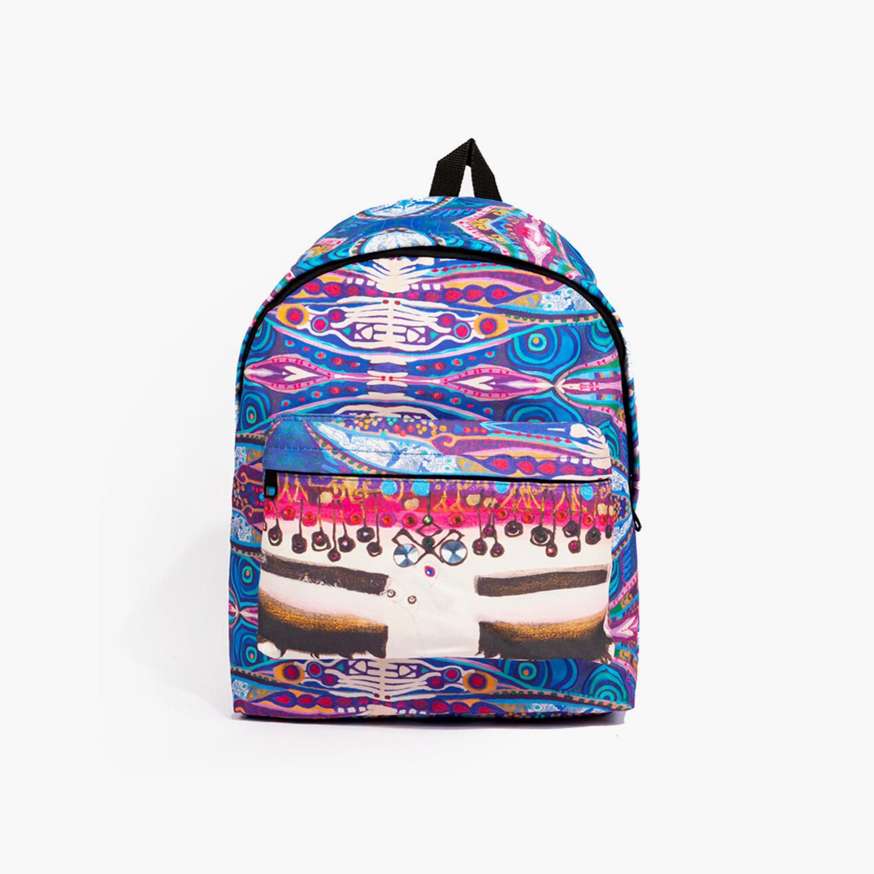 BiggDesign Blue Water Printed Backpack, Blue-school-bagsandbackpacks-backpacks-image-1