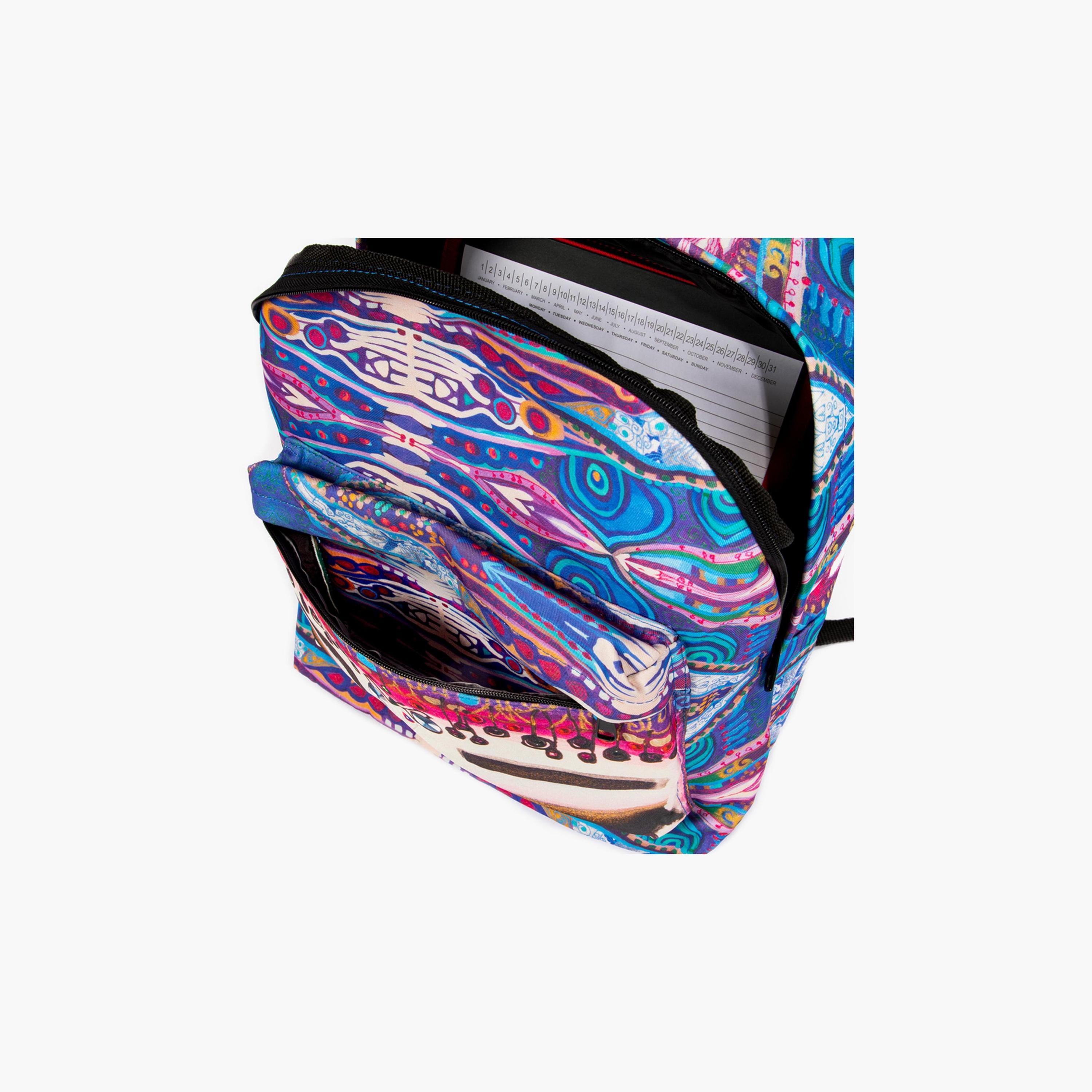 BiggDesign Blue Water Printed Backpack, Blue-school-bagsandbackpacks-backpacks-image-4