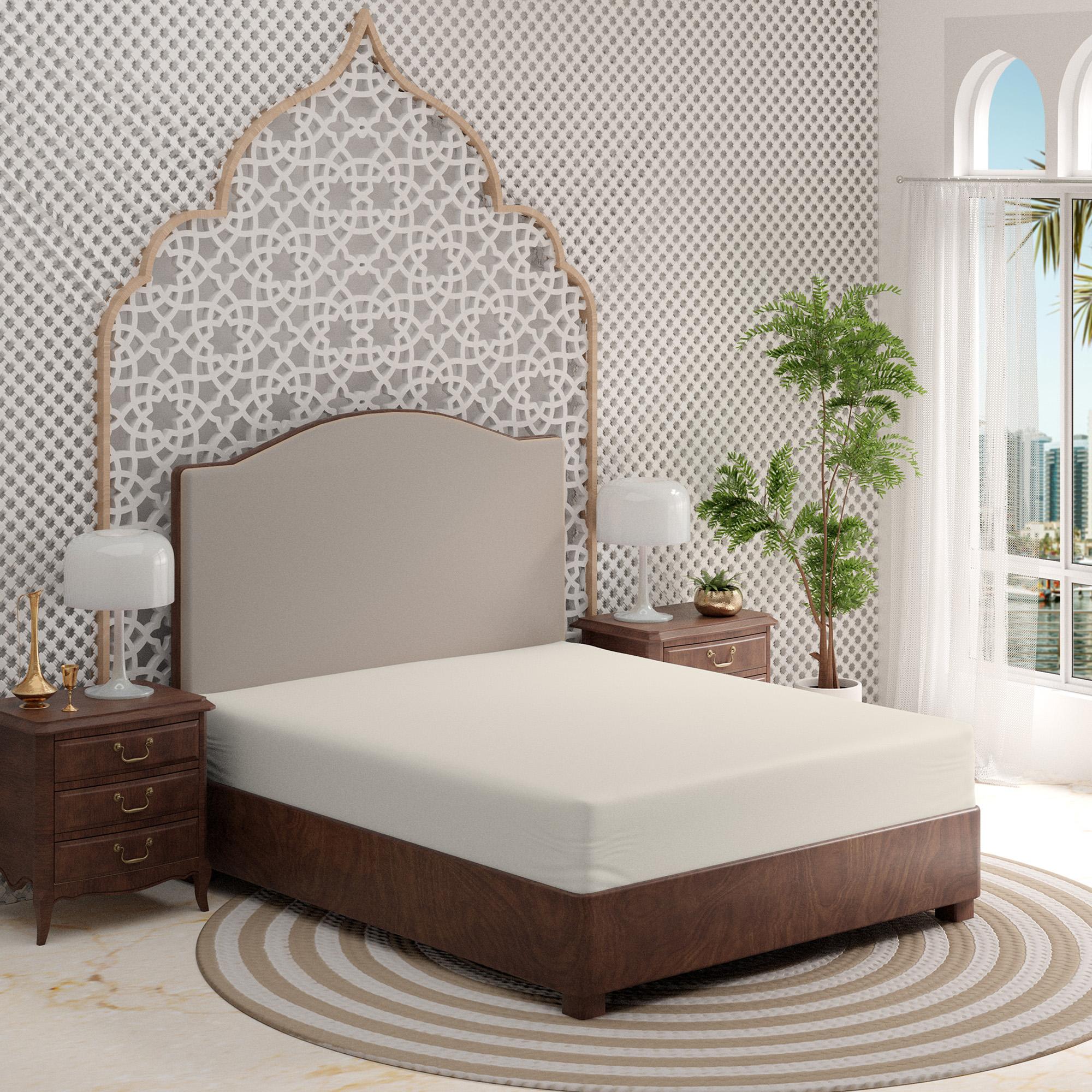 Purity Home Organic Cotton 300 Thread Count King Fitted Sheet - 180x205 cm