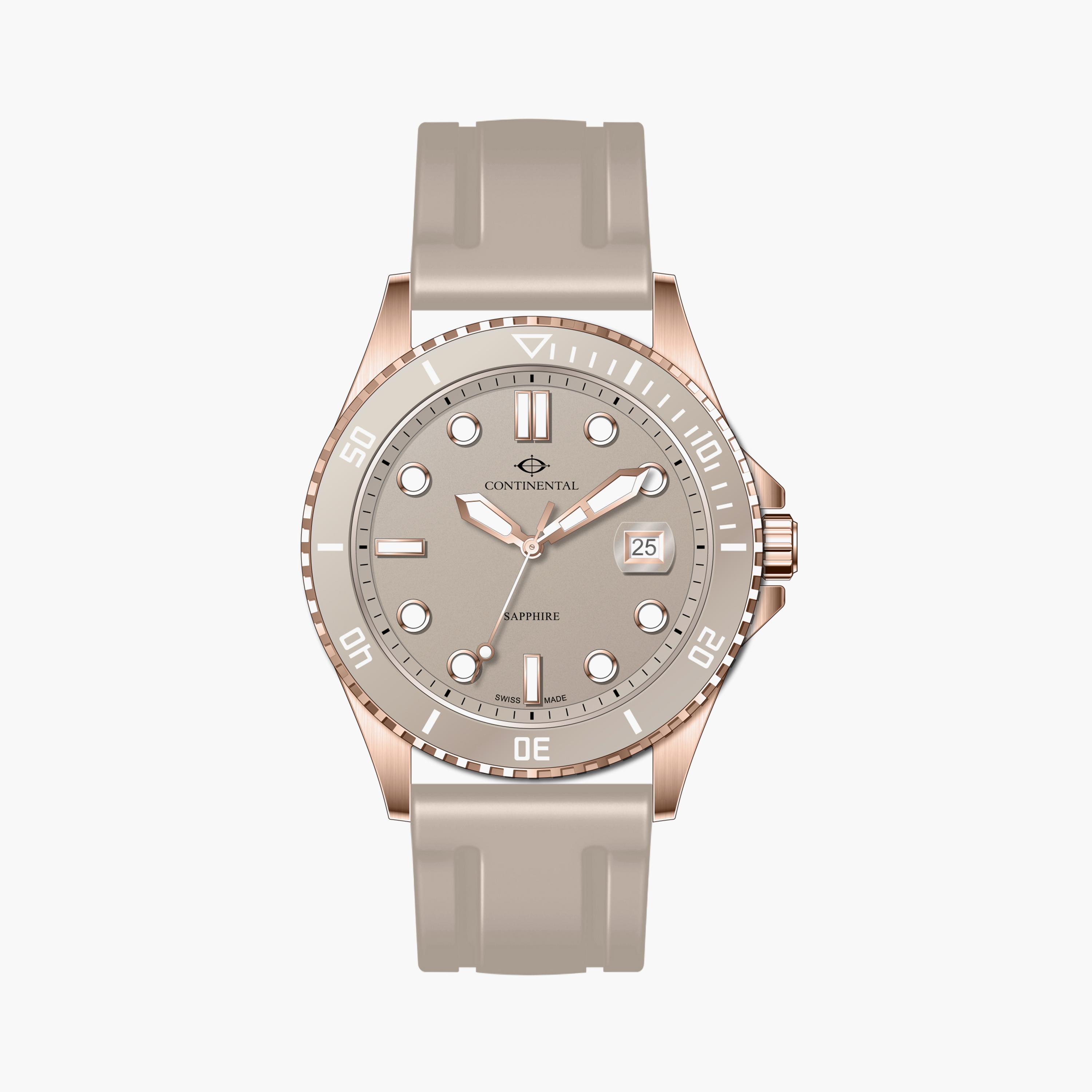 كونتيننتال-ساعة تناظرية للرجال حزام سيليكون- بني | 20504-GD563990-men-watchesandjewellery-watches-image-1