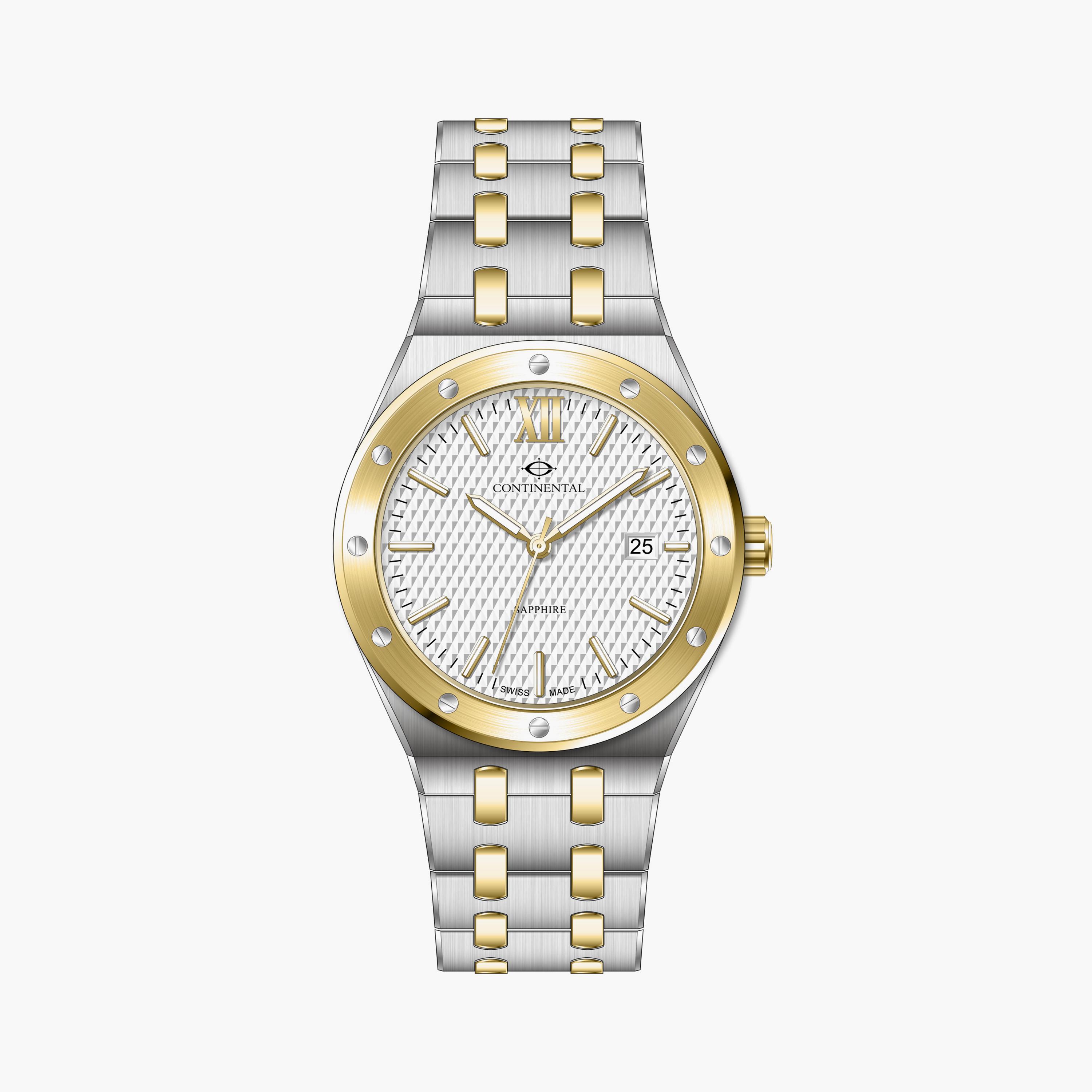 Continental Men's Silver Analog Metal Strap Watch | 21501-GD312110 | 41 MM-men-watchesandjewellery-watches-image-1