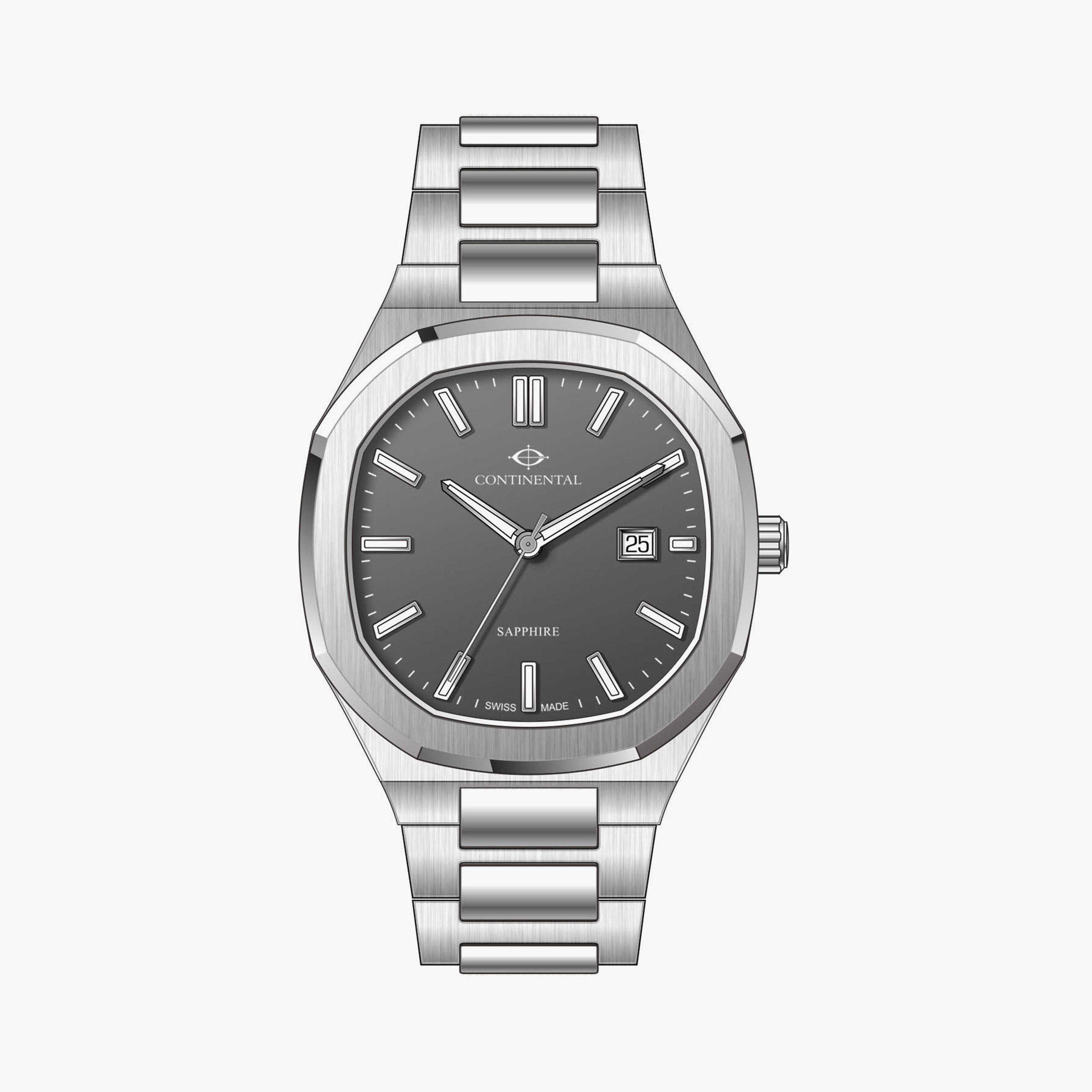كونتيننتال-ساعة تناظرية حزام ستانلس ستيل- فضي | 23501-LD101680-women-watchesandjewellery-watches-image-1