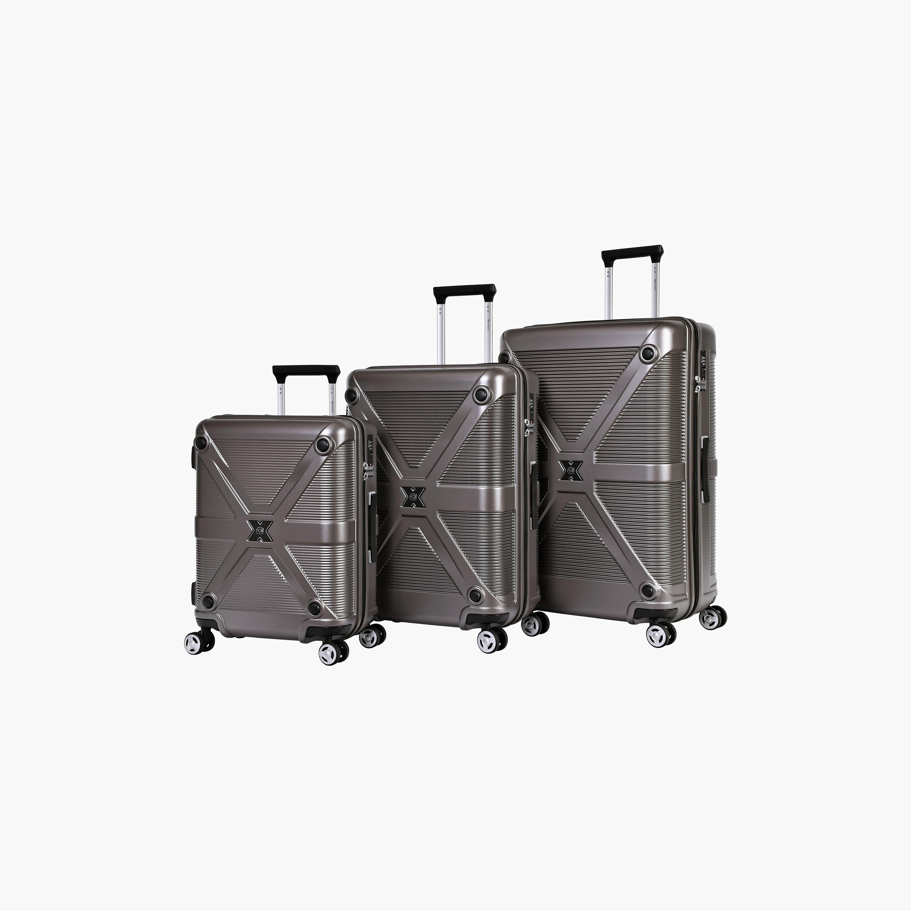 Eminent Set of 3 Hard Case Luggage Trolley Bag with Double 4 Spinner Wheels | KJ97-travel-luggagesandbags-luggage-image-1