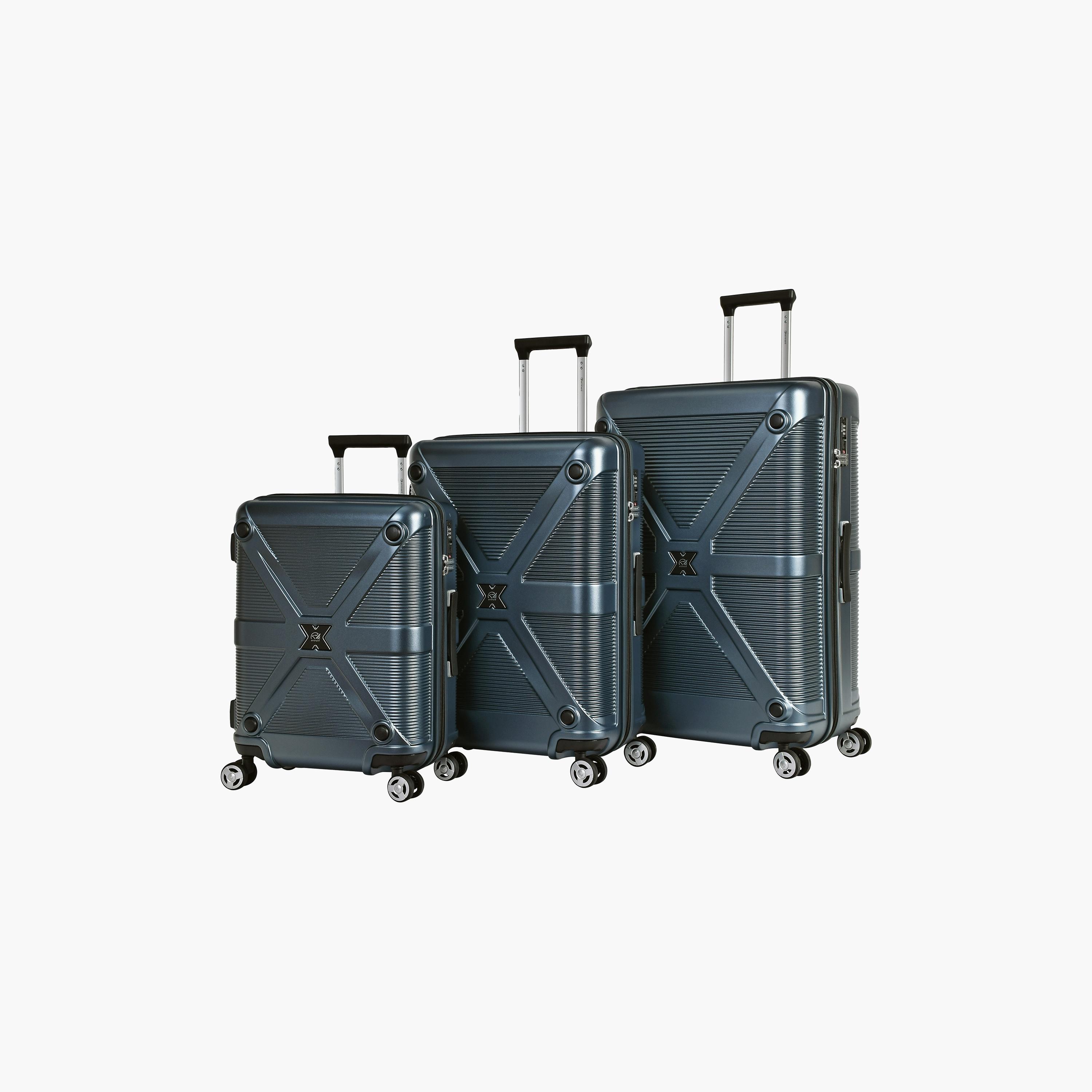 Eminent Set of 3 Hard Case Luggage Trolley Bag with Double 4 Spinner Wheels | KJ97-travel-luggagesandbags-luggage-image-1
