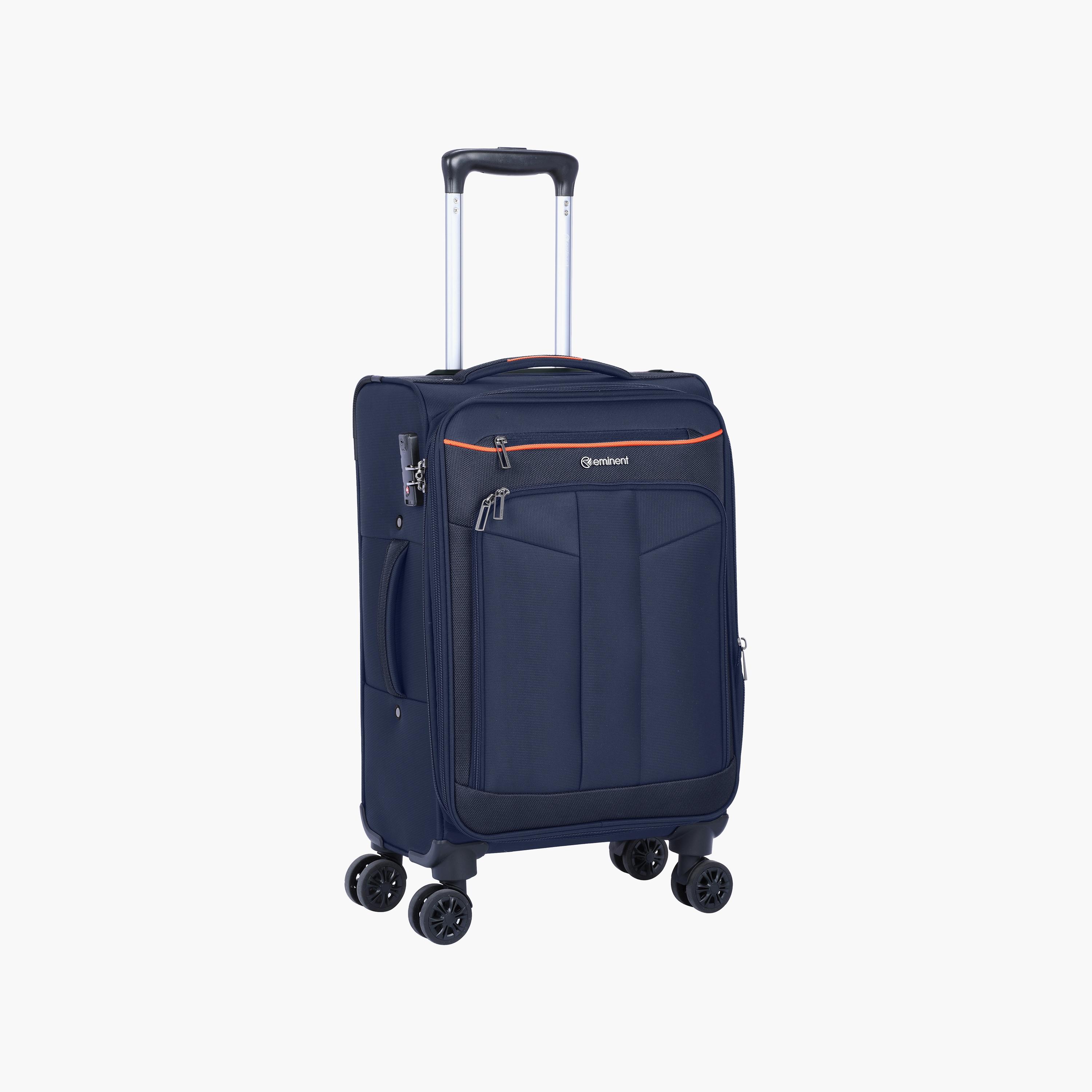 Eminent 58 CM Cabin Soft Case Luggage Trolley Bag with Double 4 Spinner Wheels | E788-travel-luggagesandbags-luggage-image-1