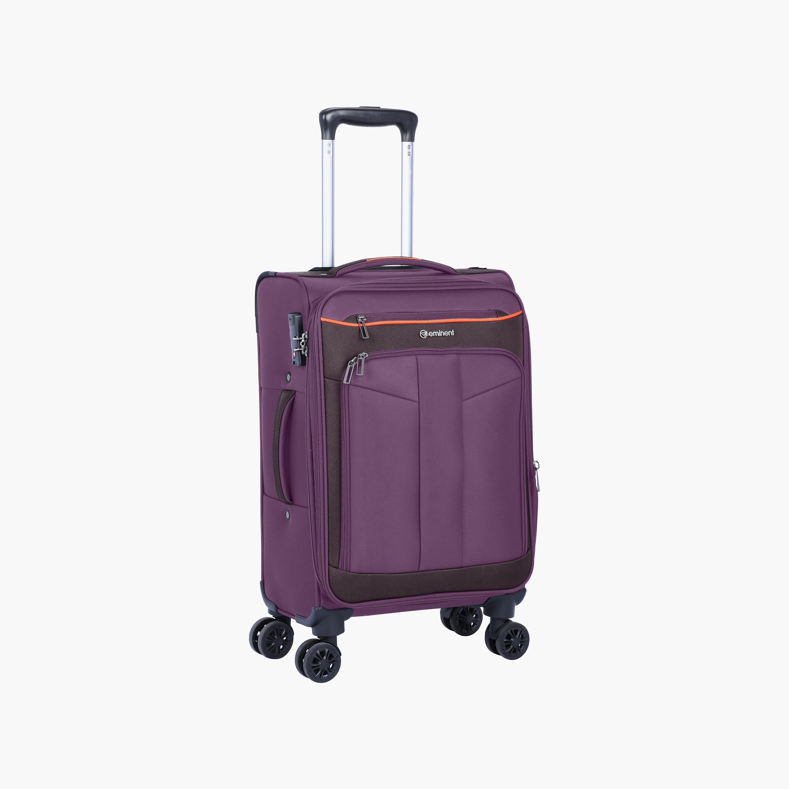 Eminent 58 CM Cabin Soft Case Luggage Trolley Bag with Double 4 Spinner Wheels | E788-travel-luggagesandbags-luggage-image-1