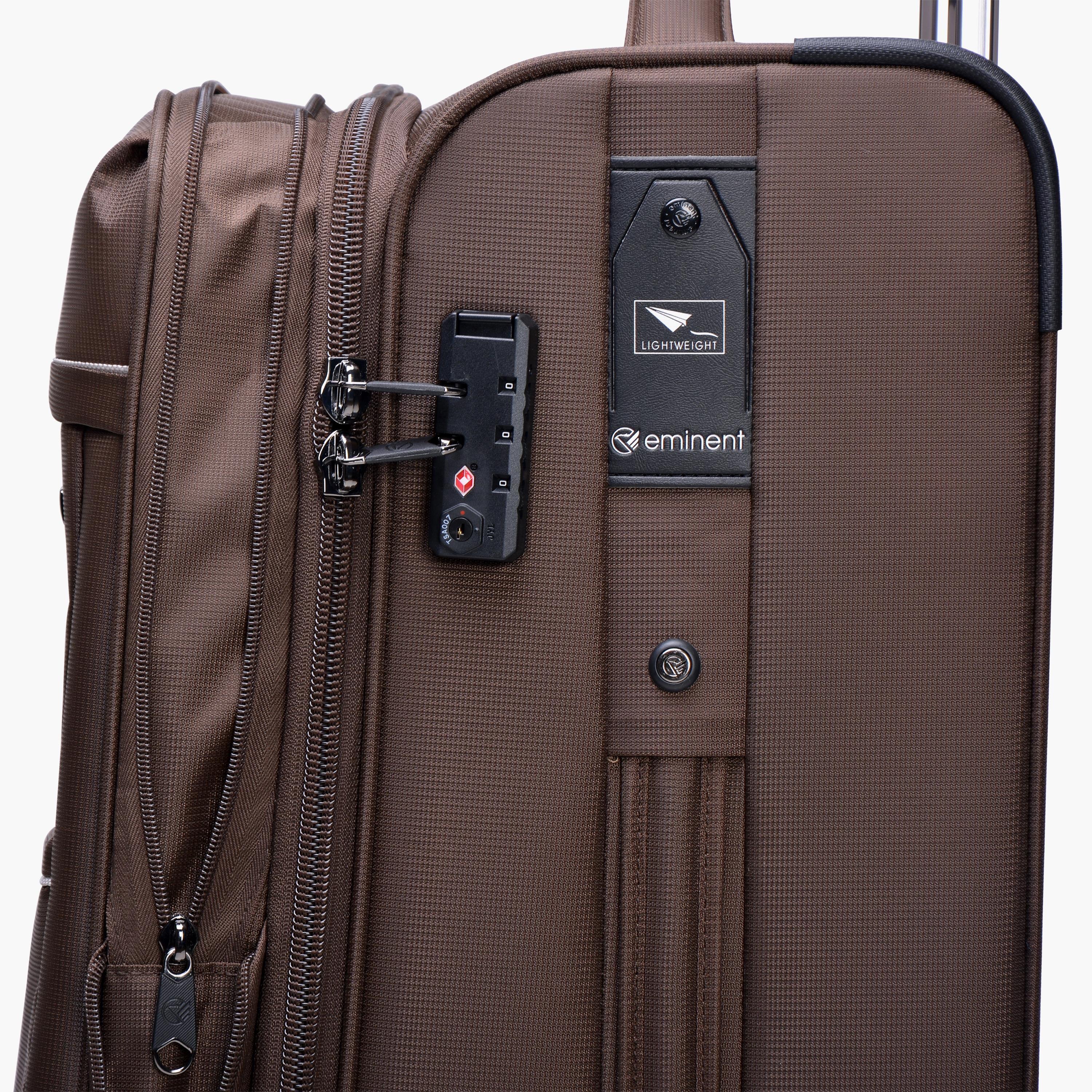 Eminent Set of 3 Soft Case Luggage Trolley Bag with 4 Wheels | V6093SZ-travel-luggagesandbags-luggage-image-5