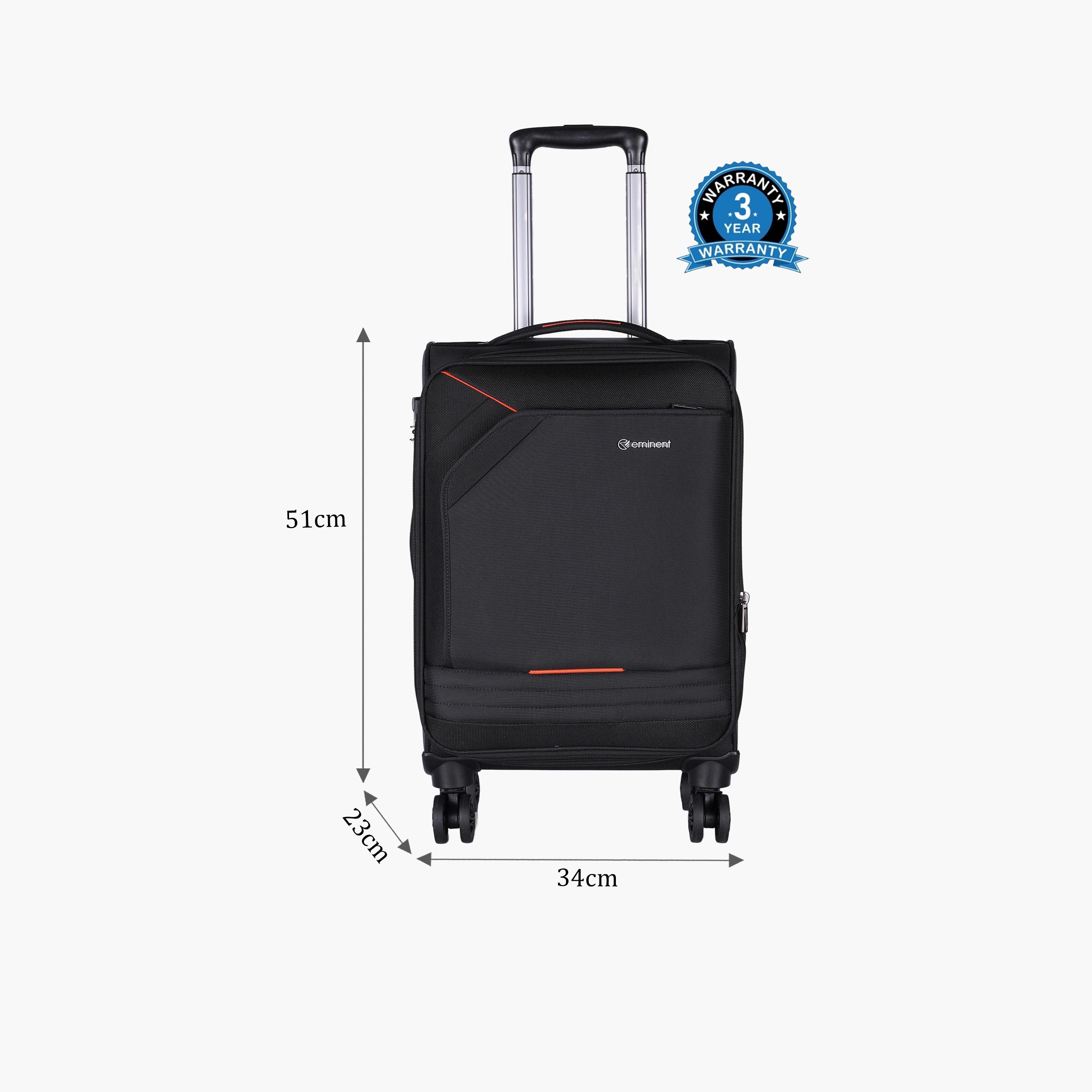 Eminent 51 CM Cabin Soft Case Luggage Trolley Bag with Double 4 Wheels | E777-travel-luggagesandbags-luggage-image-2