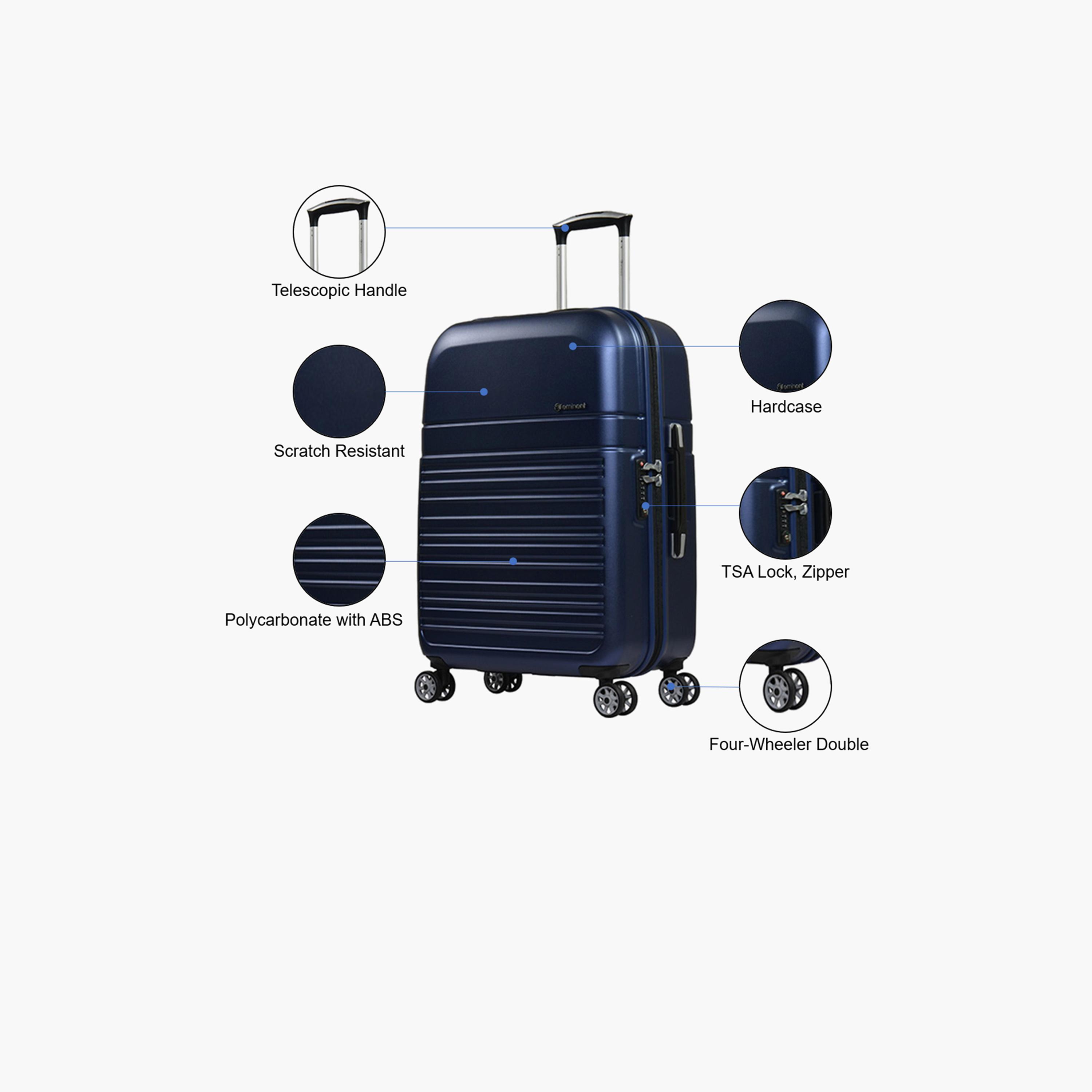 Eminent 76 CM Large Check-In Hard Case Luggage Trolley Bag with Double 4 Wheels | KF91-travel-luggagesandbags-luggage-image-3