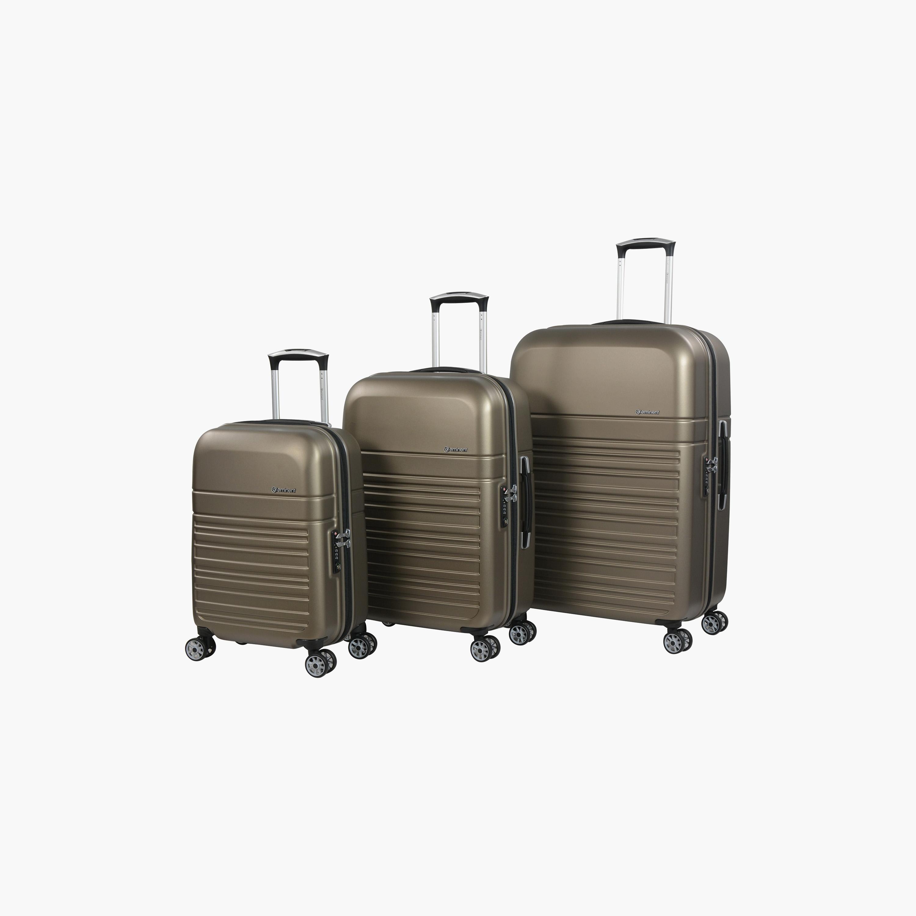 Eminent Set of 3 Hard Case Luggage Trolley Bag with Double 4 Wheels | KF91-travel-luggagesandbags-luggage-image-1