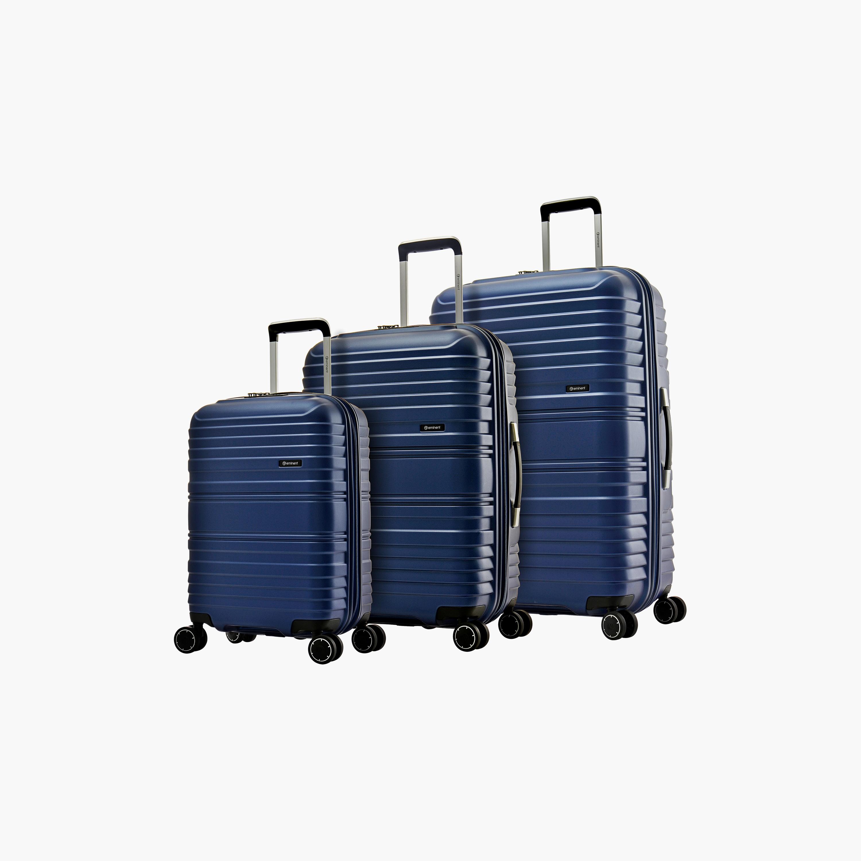 Eminent Set of 3 Hard Case Luggage Trolley Bag with Double 4 Spinner Wheels | KH16-travel-luggagesandbags-luggage-image-1