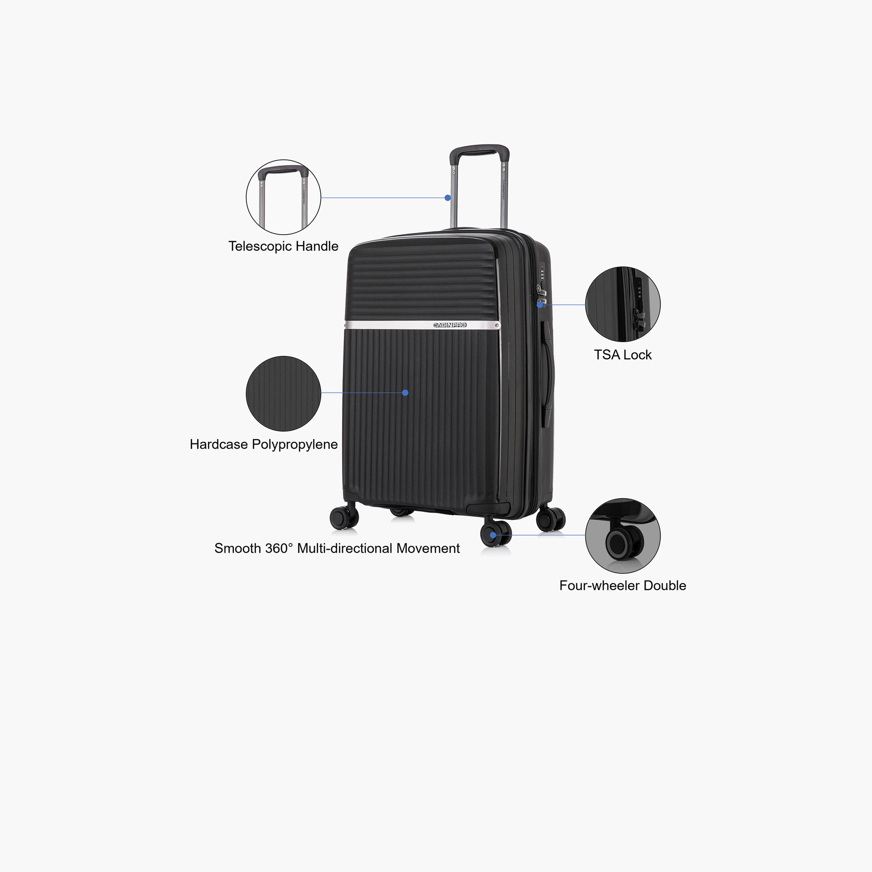 حقيبة أمتعة بعجلات ذات هارد كيس بمقاس 74 سم من كابين برو مع 4 عجلات مزدوجة | CP002-travel-luggagesandbags-luggage-image-3