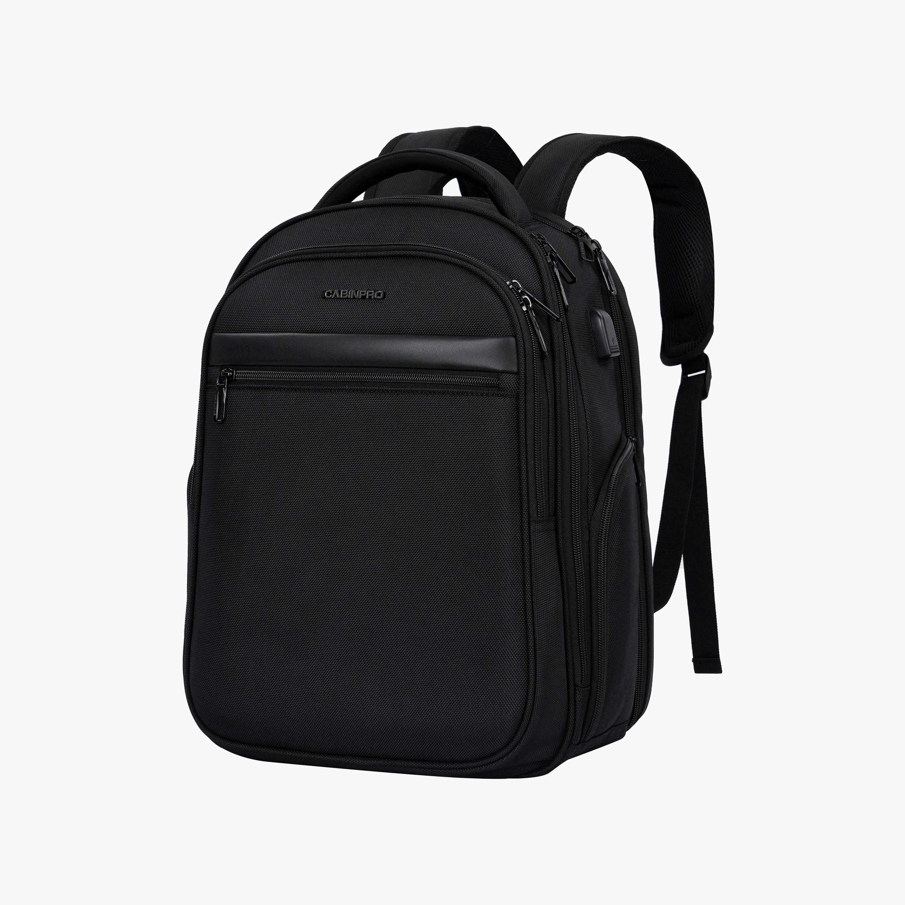 CabinPro 23 L | 18.5 Inch Plain Backpack with Adjustable Straps and USB Port-school-bagsandbackpacks-backpacks-image-1