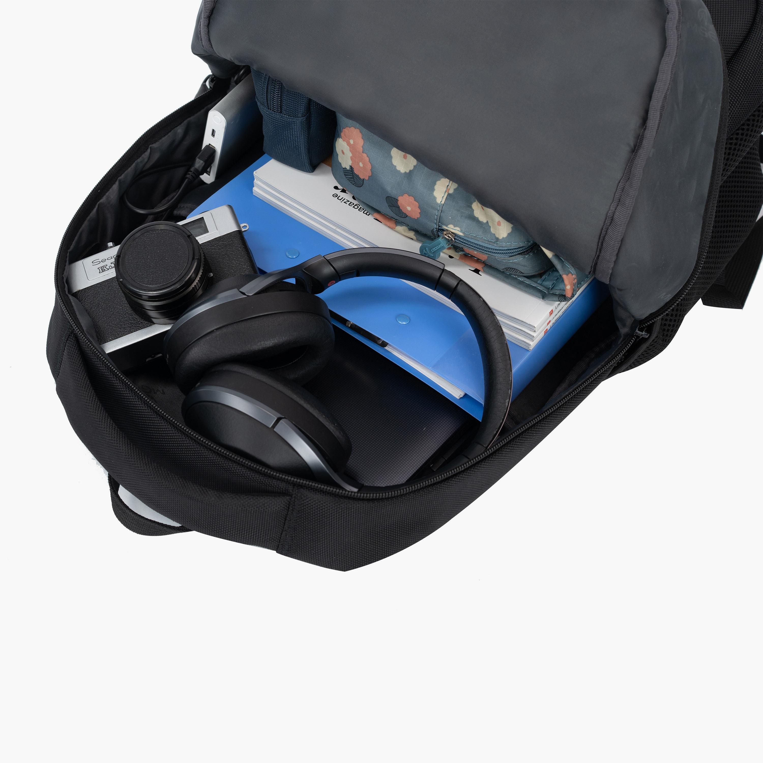 CabinPro 23 L | 18.5 Inch Plain Backpack with Adjustable Straps and USB Port-school-bagsandbackpacks-backpacks-image-4