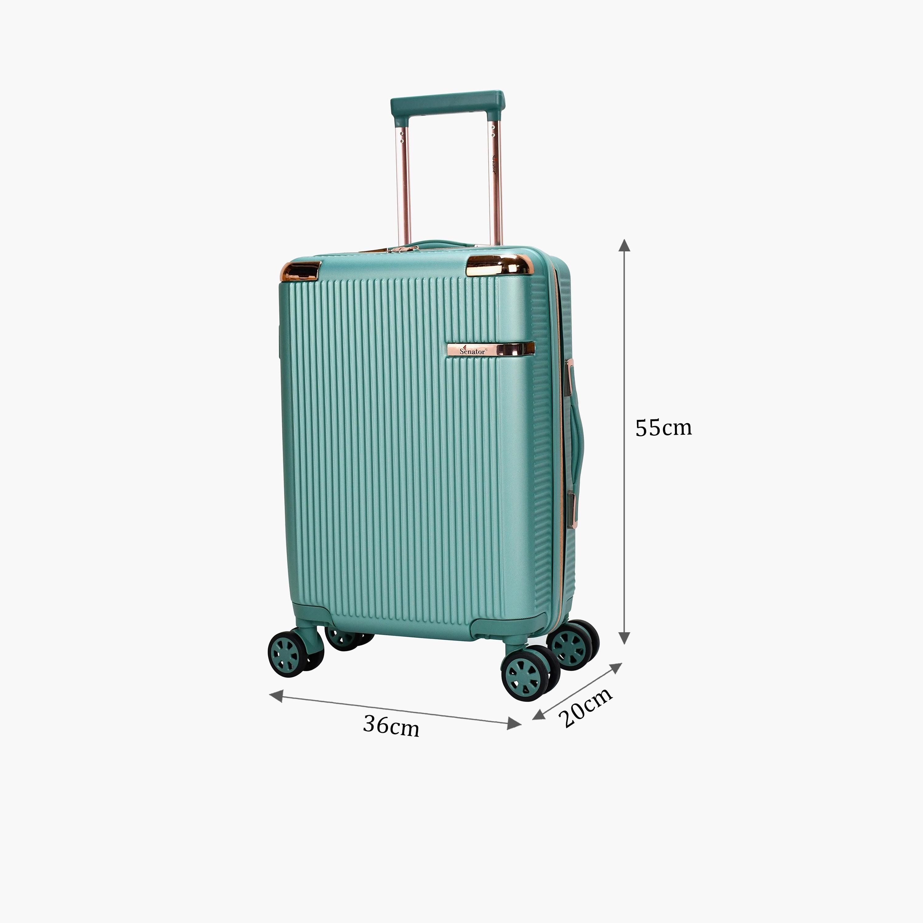 Senator 55 cm Hard Case Cabin Luggage Trolley Bag with Double 4 Wheels | A5123-travel-luggagesandbags-luggage-image-2