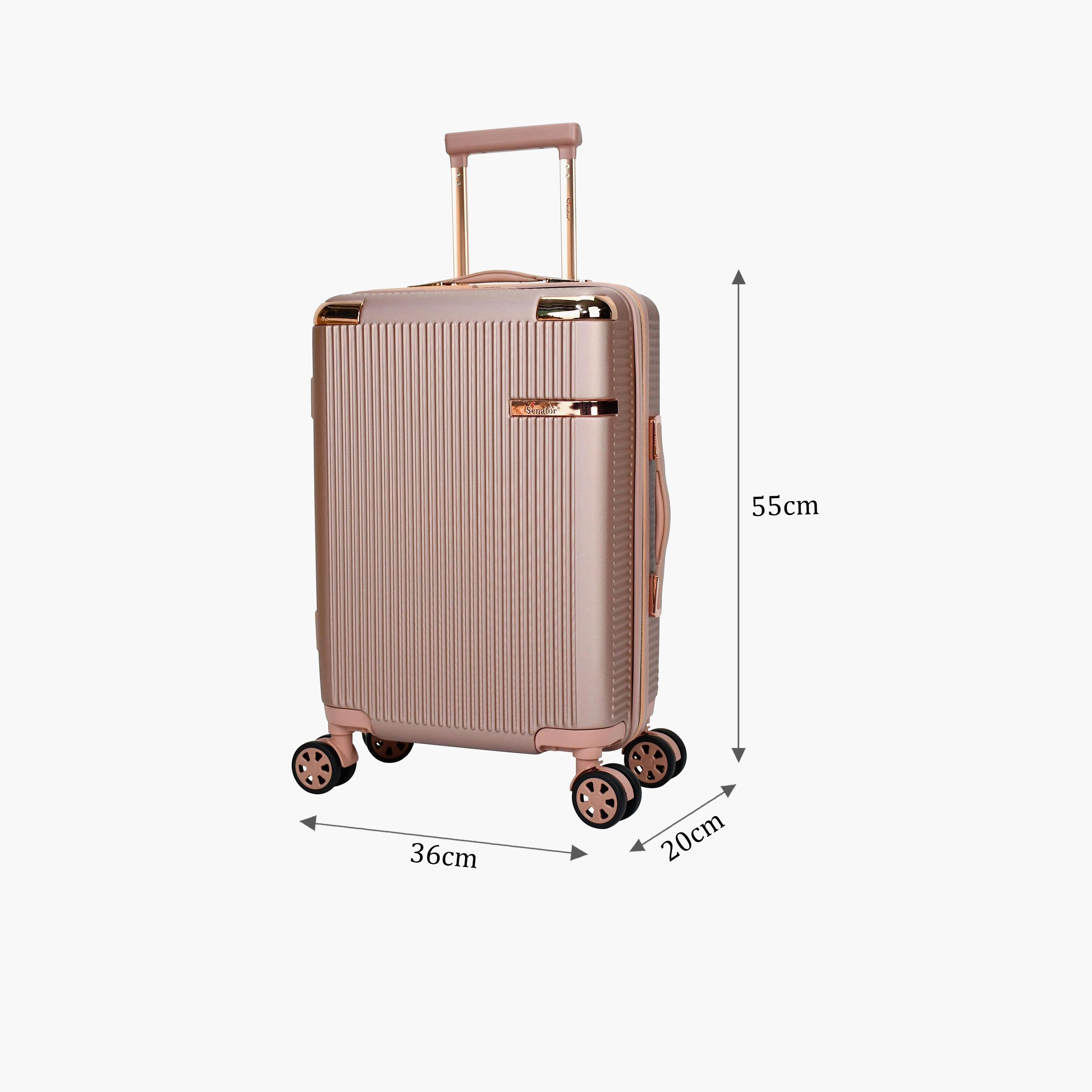 Senator 55 cm Hard Case Cabin Luggage Trolley Bag with Double 4 Wheels | A5123-travel-luggagesandbags-luggage-image-2