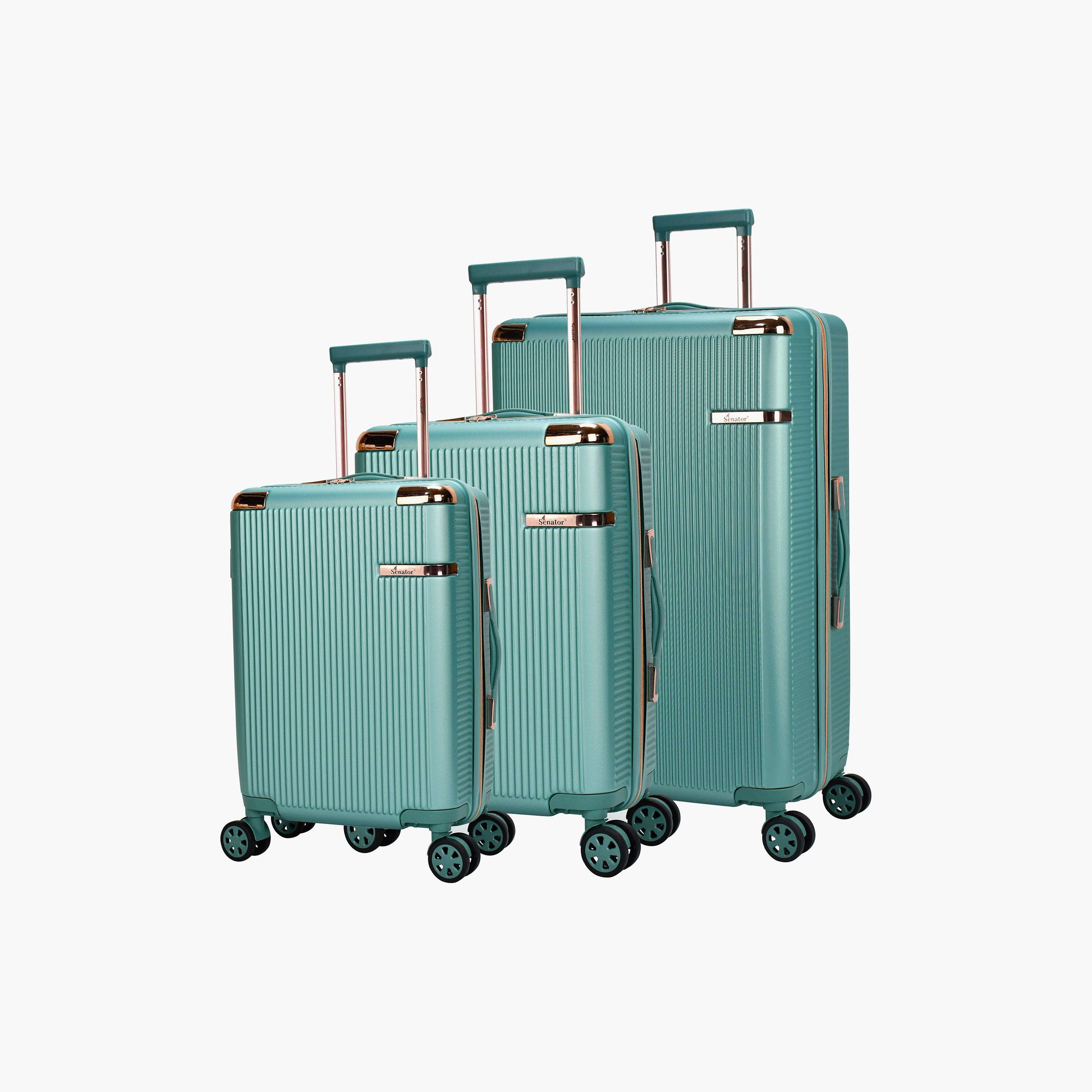 Senator Set of 3 Hard Case Luggage Trolley Bag with Double 4 Wheels | A5123-travel-luggagesandbags-luggage-image-1