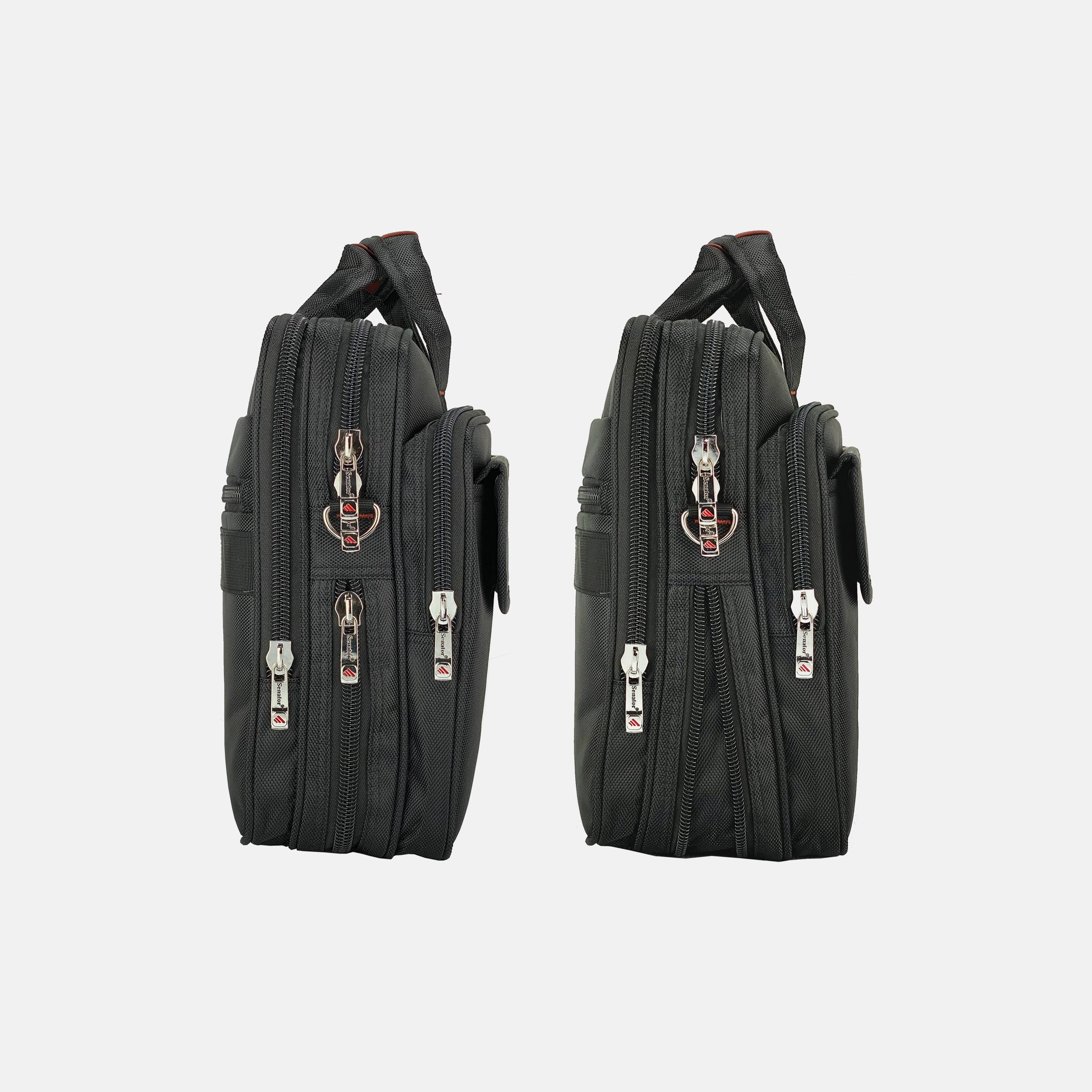 Senator Plain Laptop Bag with Detachable Strap | KH8071-men-bags-image-4