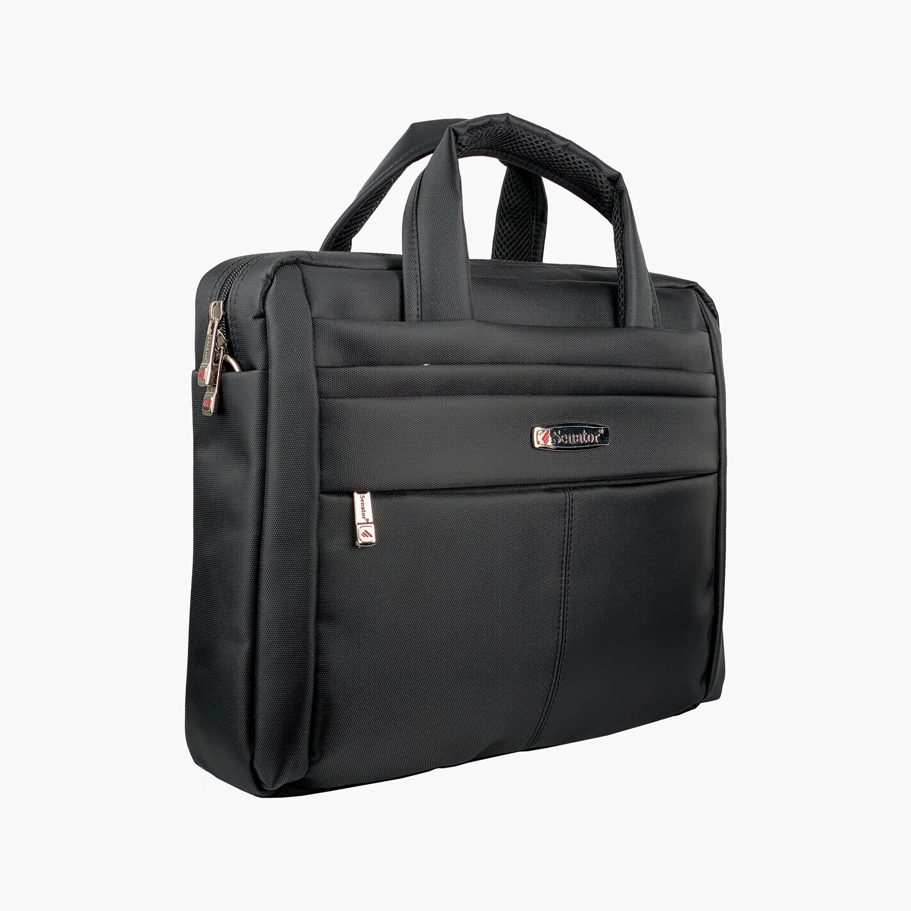 Senator Plain Laptop Bag with Detachable Strap | KH8115-men-bags-image-3