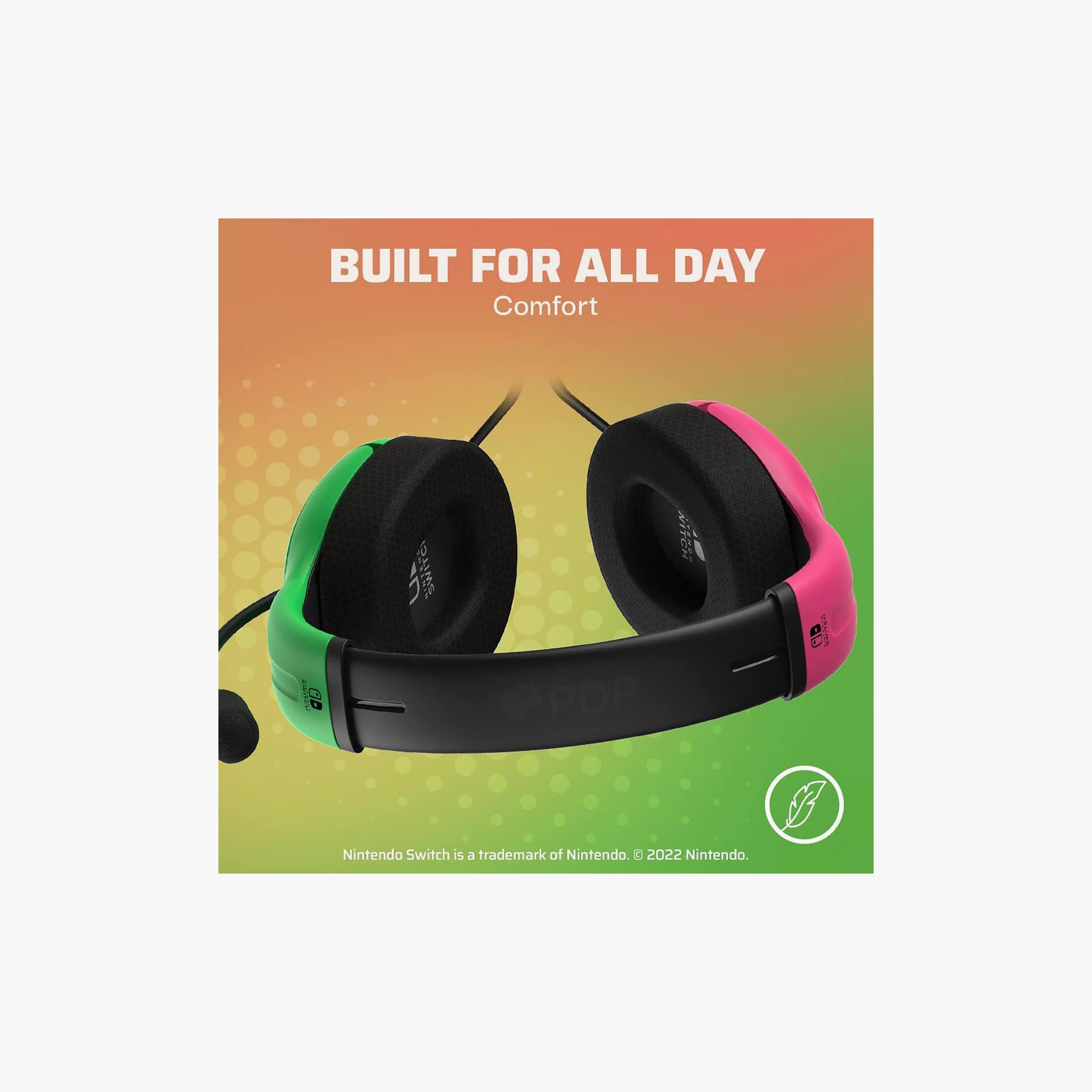 سماعة رأس سلكية PDP NSW LVL 40 وردي-أخضر | 500-162-PKGR-الاتحاد الأوروبي-electronics-headphonesandearphones-image-3