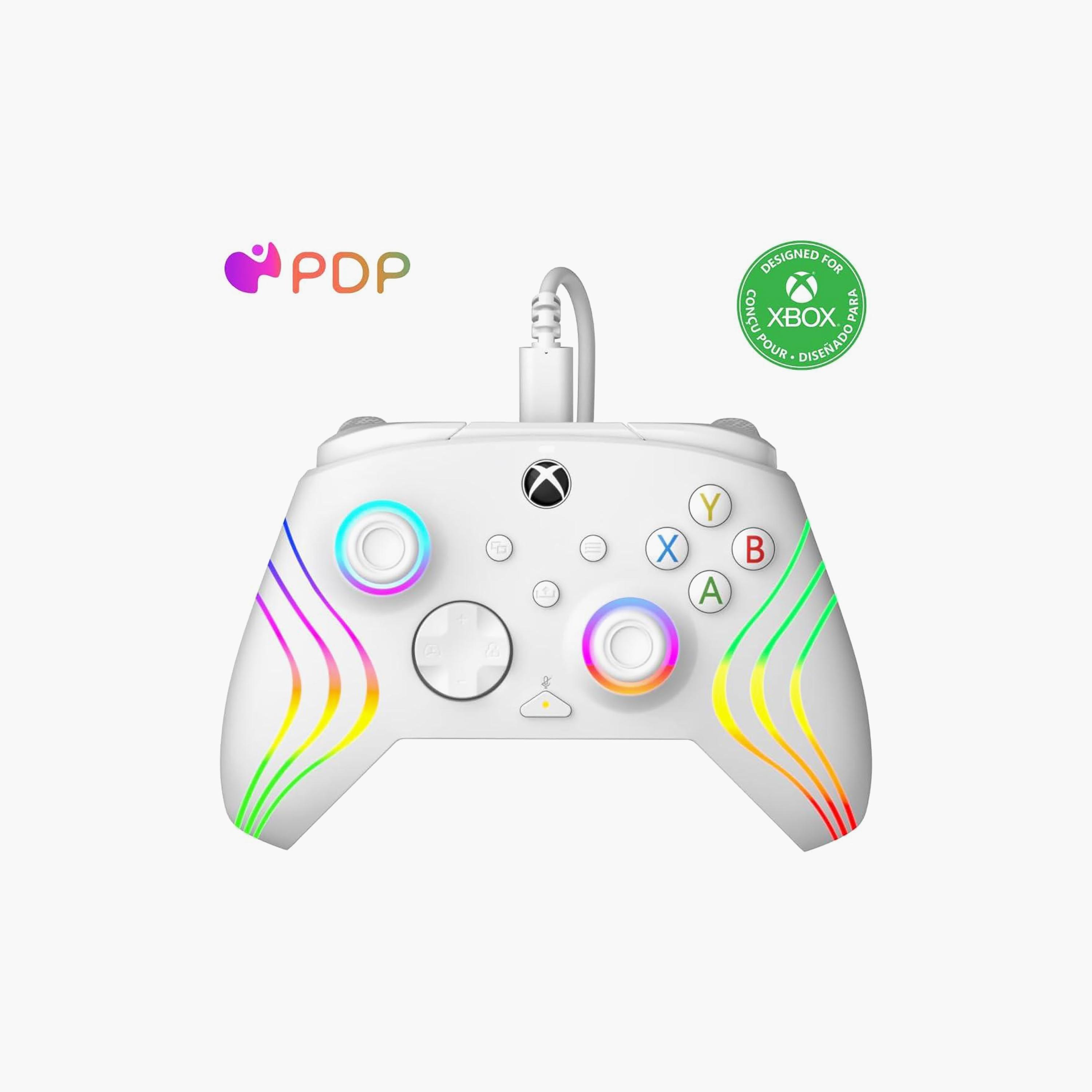 PDP Afterglow Wave White Wired Controller For Xbox Series X | 049-024-WH-electronics-gamesandconsoles-image-1