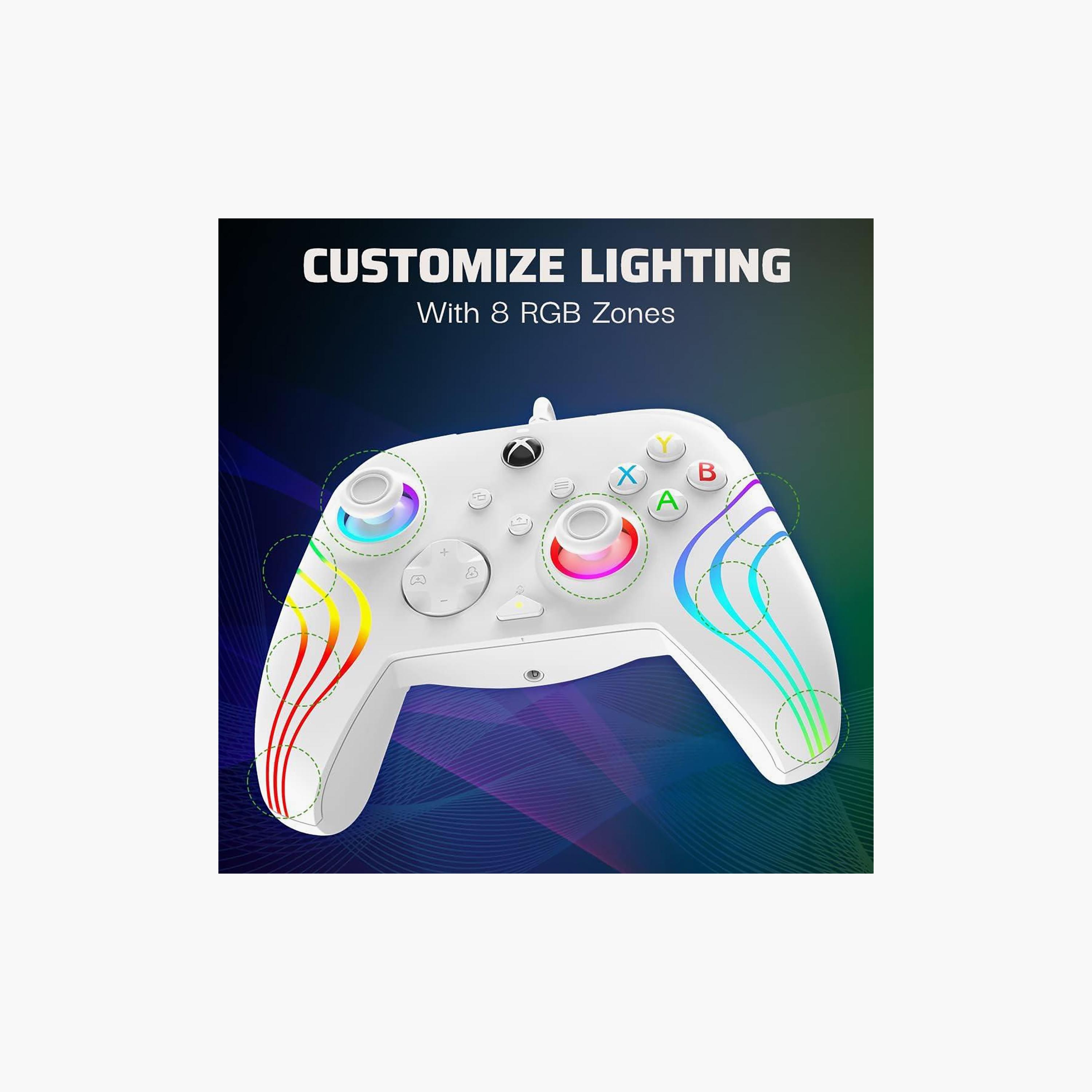 PDP Afterglow Wave White Wired Controller For Xbox Series X | 049-024-WH-electronics-gamesandconsoles-image-2