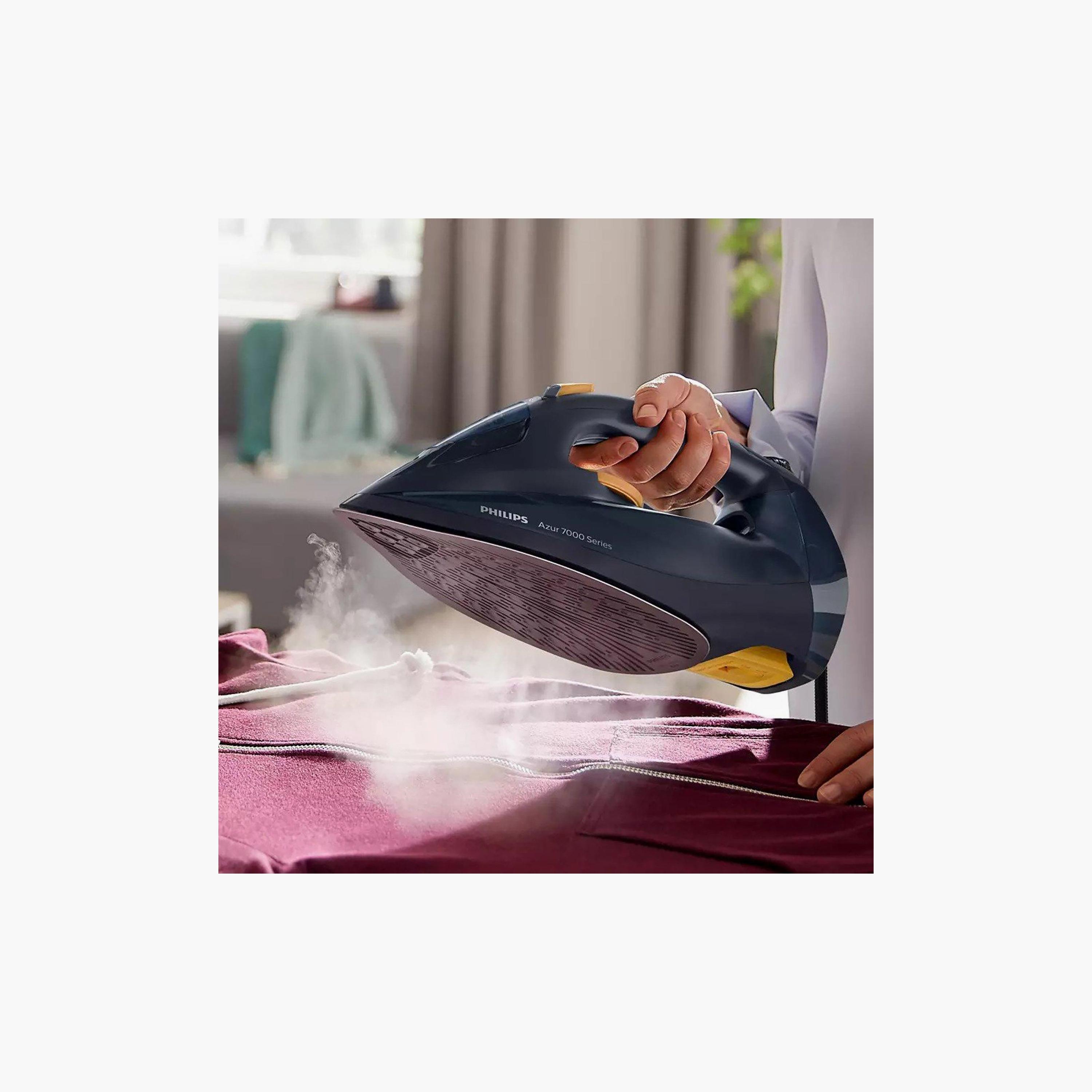 Philips 7000 Series HV Steam Iron Blue-Yellow | DST7060-household-appliances-homeappliances-ironandsteamers-image-2