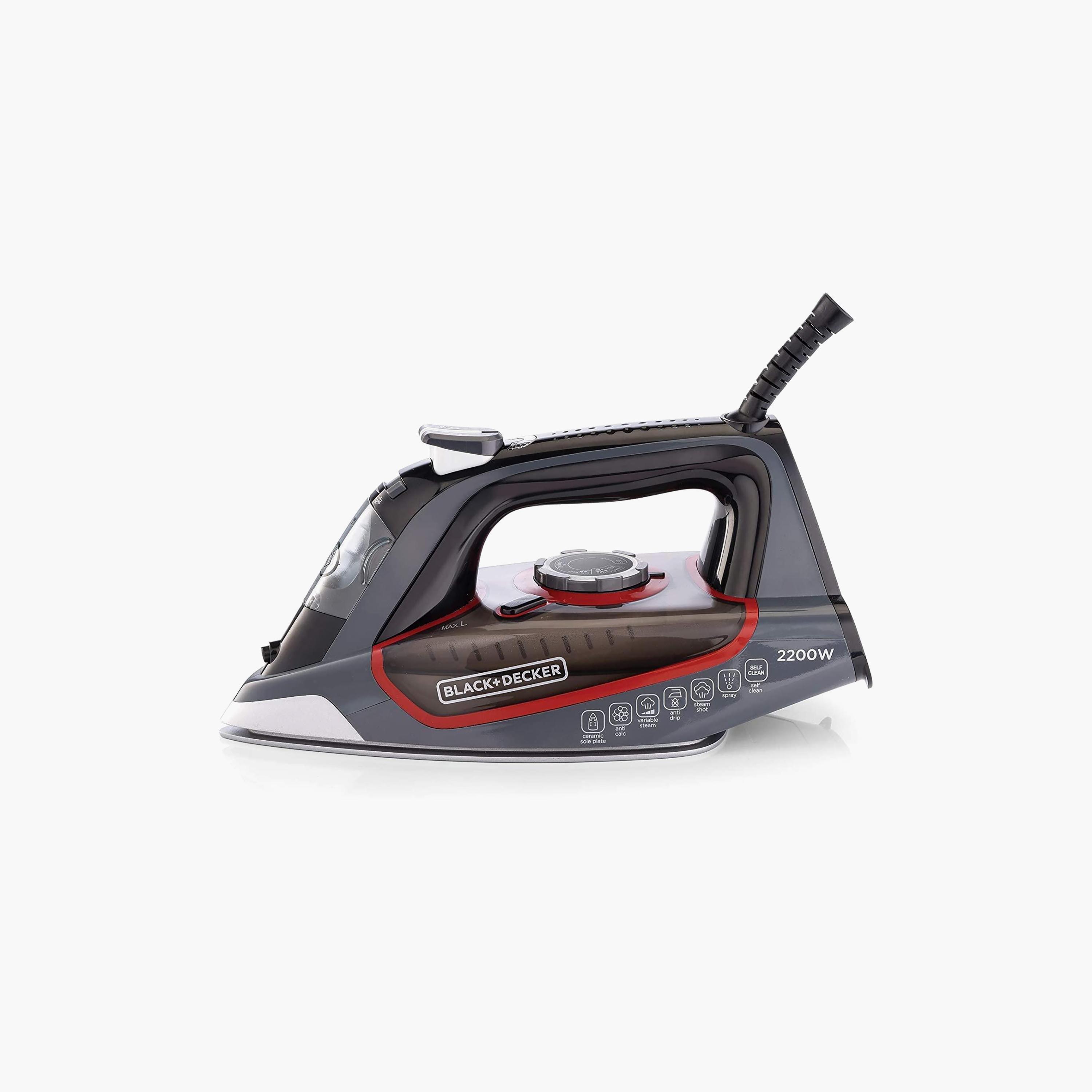مكواة بخار من بلاك + ديكر بقوة 2200 واط مع قاعدة من السيراميك  |  X2050-B5-household-appliances-homeappliances-ironandsteamers-image-1