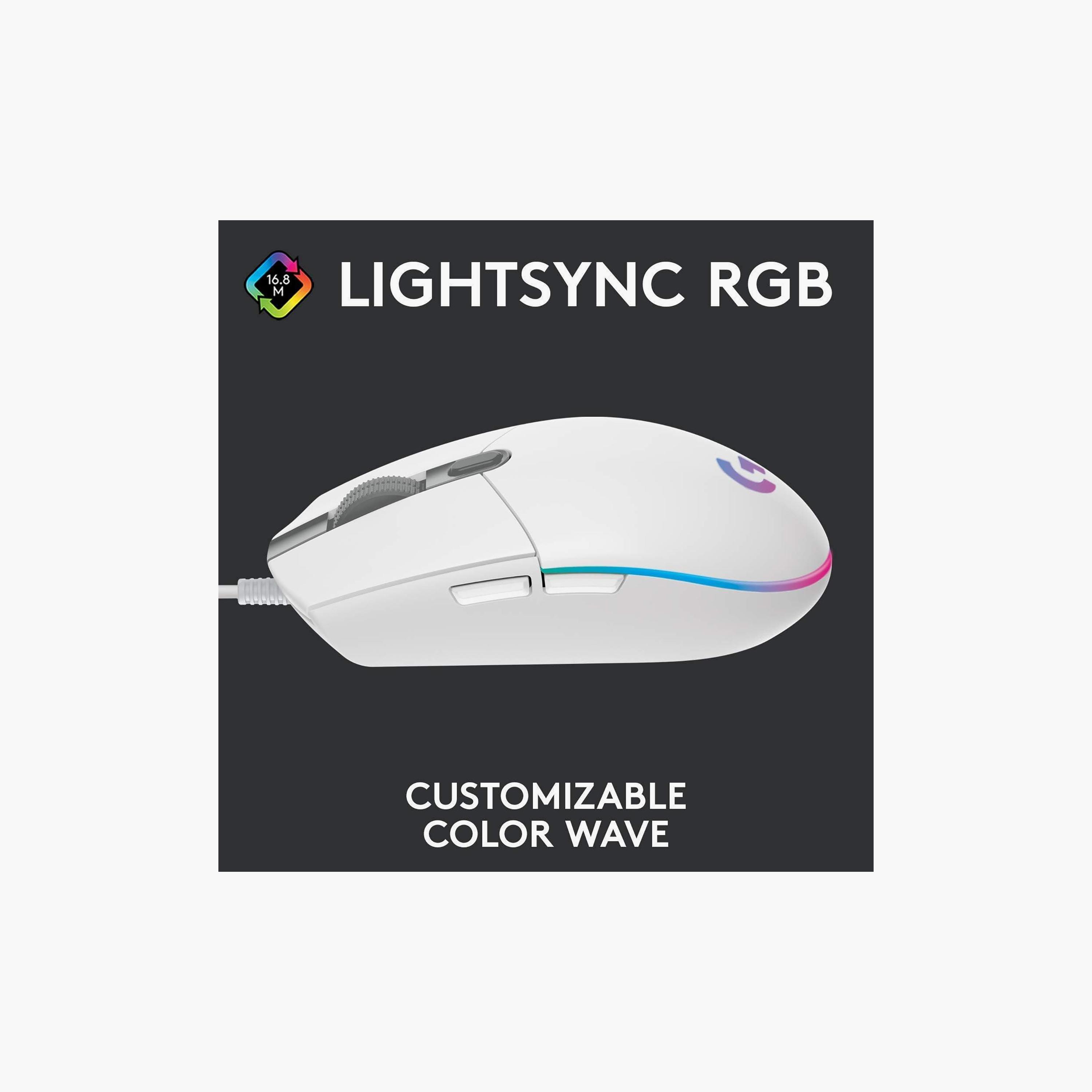 Logitech �G203 Lsync Mouse White | 910-005797-electronics-accessories-computeraccesories-image-2