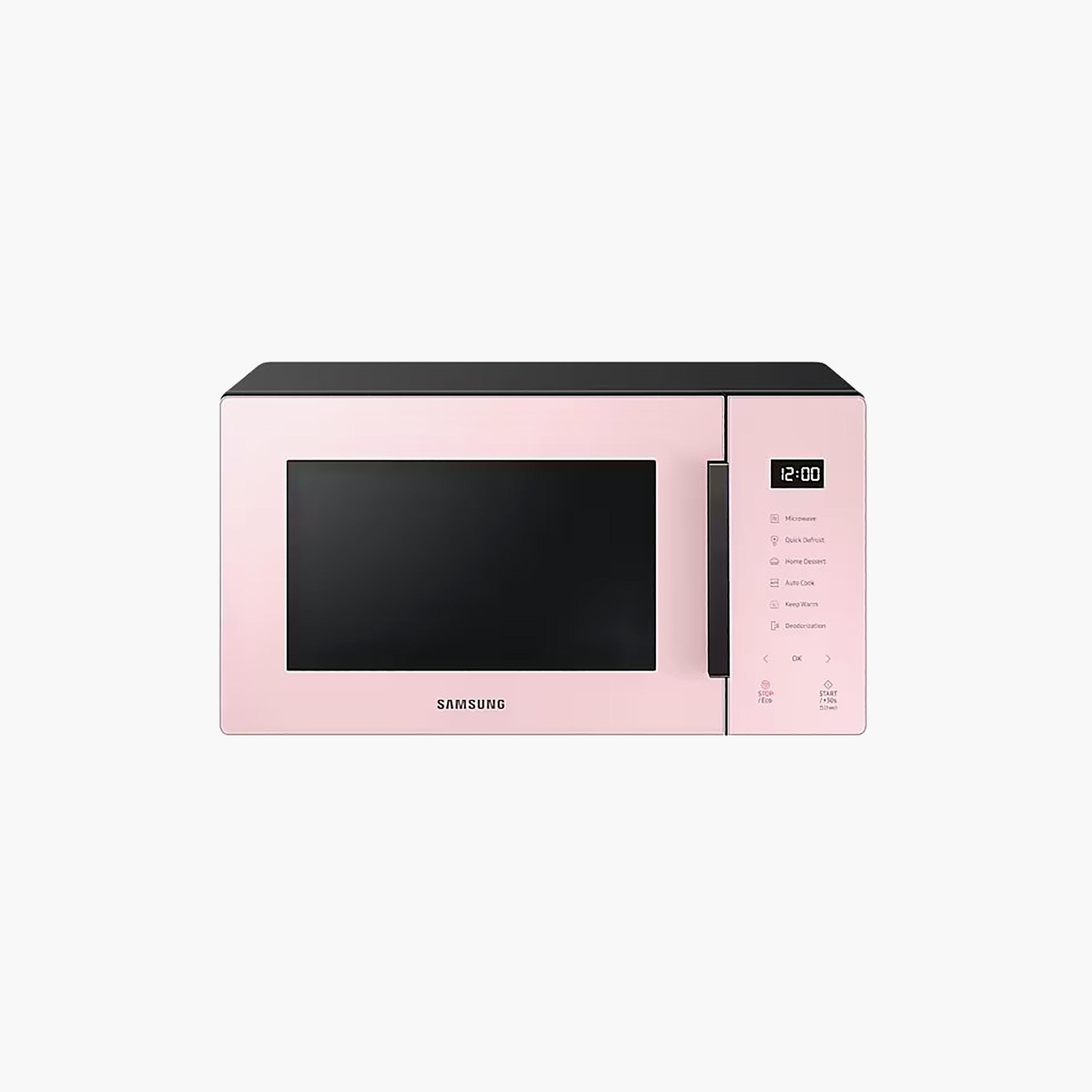 فرن ميكروويف سامسونج بيسبوك 23 لتر سولو 800 واط بلون وردي  |  MS23T5018AP/SG-household-appliances-kitchenappliances-microwavesandovens-image-1