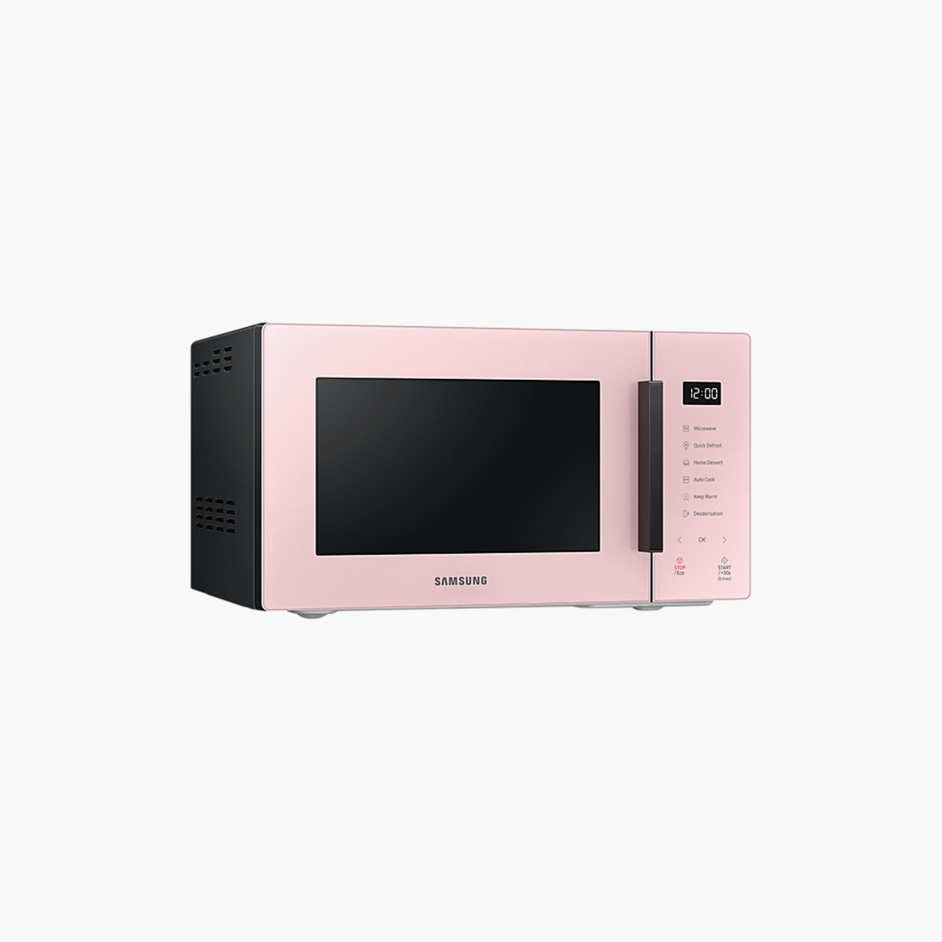 فرن ميكروويف سامسونج بيسبوك 23 لتر سولو 800 واط بلون وردي  |  MS23T5018AP/SG-household-appliances-kitchenappliances-microwavesandovens-image-2