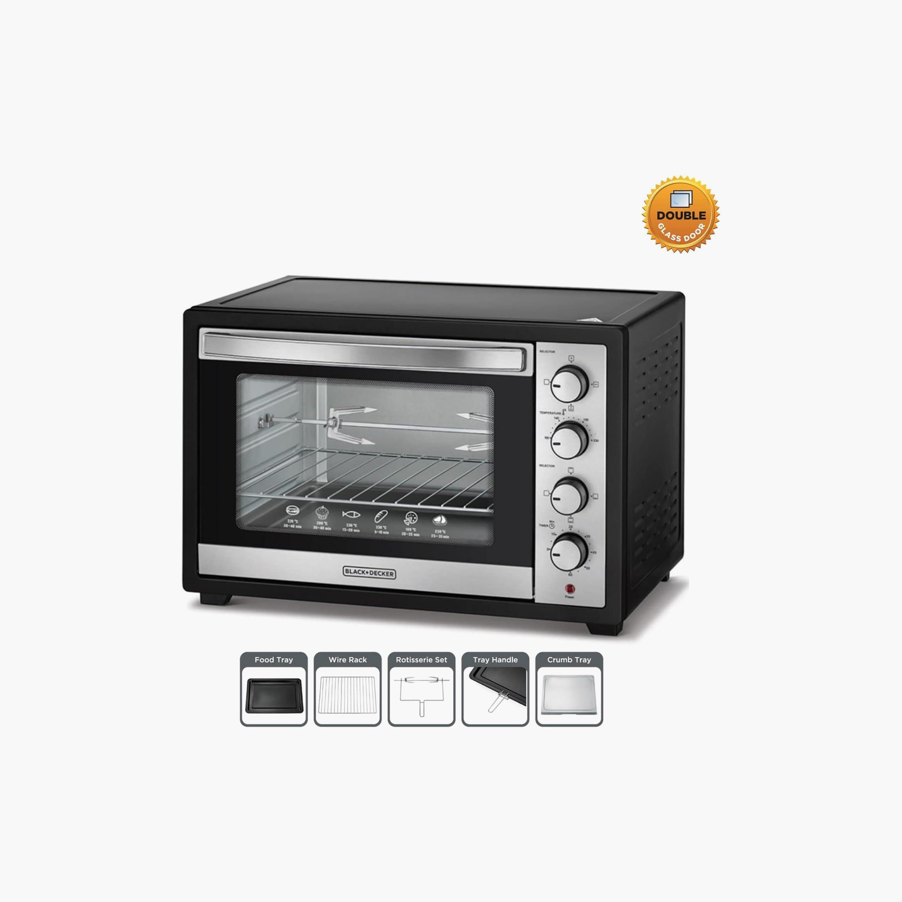 فرن كهربائي من بلاك + ديكر مع 50 لتر بلون أسود وفضي  |  TRO50RDG-B5-household-appliances-kitchenappliances-microwavesandovens-image-2
