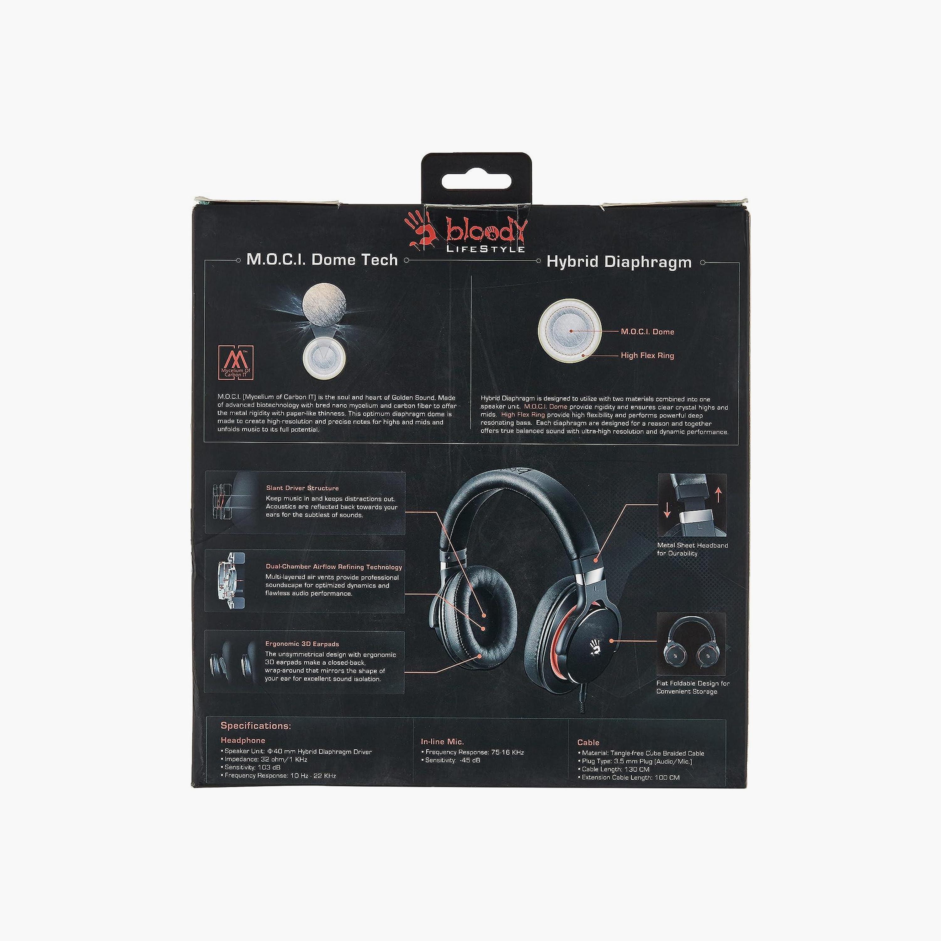 Bloody Dynamic Hifi Headphone Black and Red | M550-BK-RD-electronics-headphonesandearphones-image-5