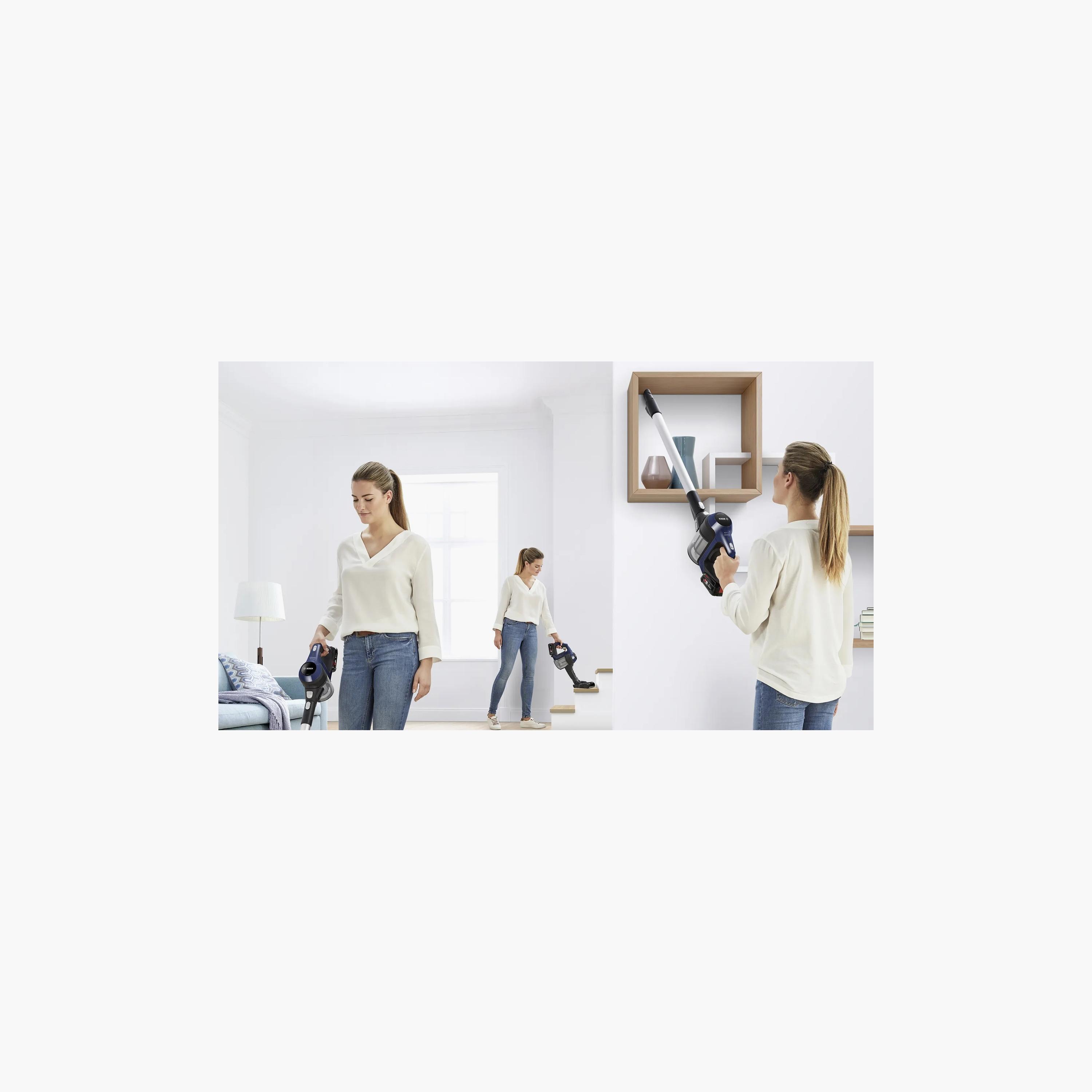 مكنسة بوش السلسلة 6 الكهربائية القابلة لإعادة الشحن غير المحدودة باللون الأزرق  |  BBS611GB-household-appliances-homeappliances-vacuumcleaners-image-2