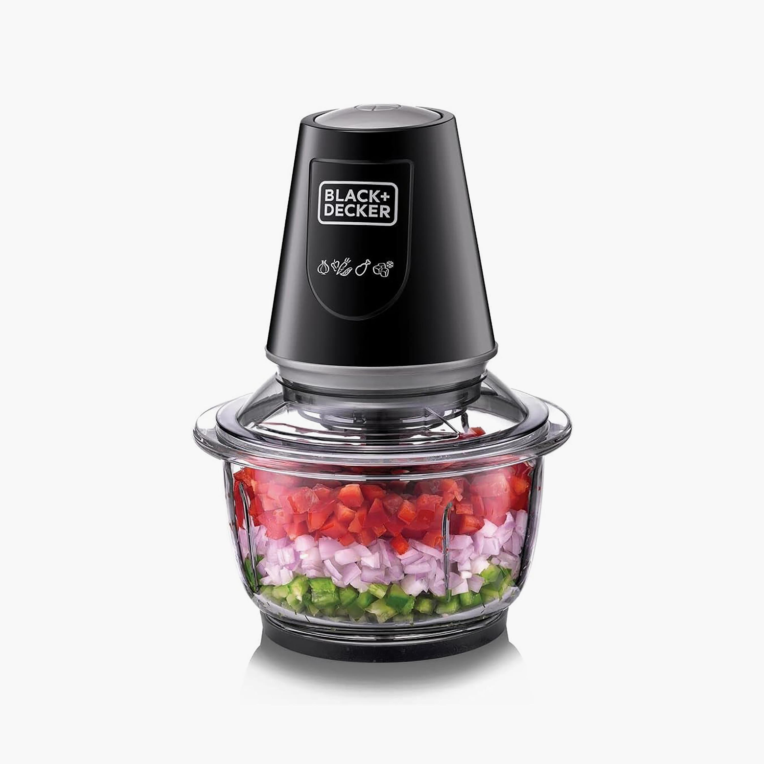 مفرمة عمودية بقوة 400 واط مع وعاء زجاجي باللون الأسود من بلاك + ديكر   |  GC430-B5-household-appliances-kitchenappliances-foodprocessors-image-3