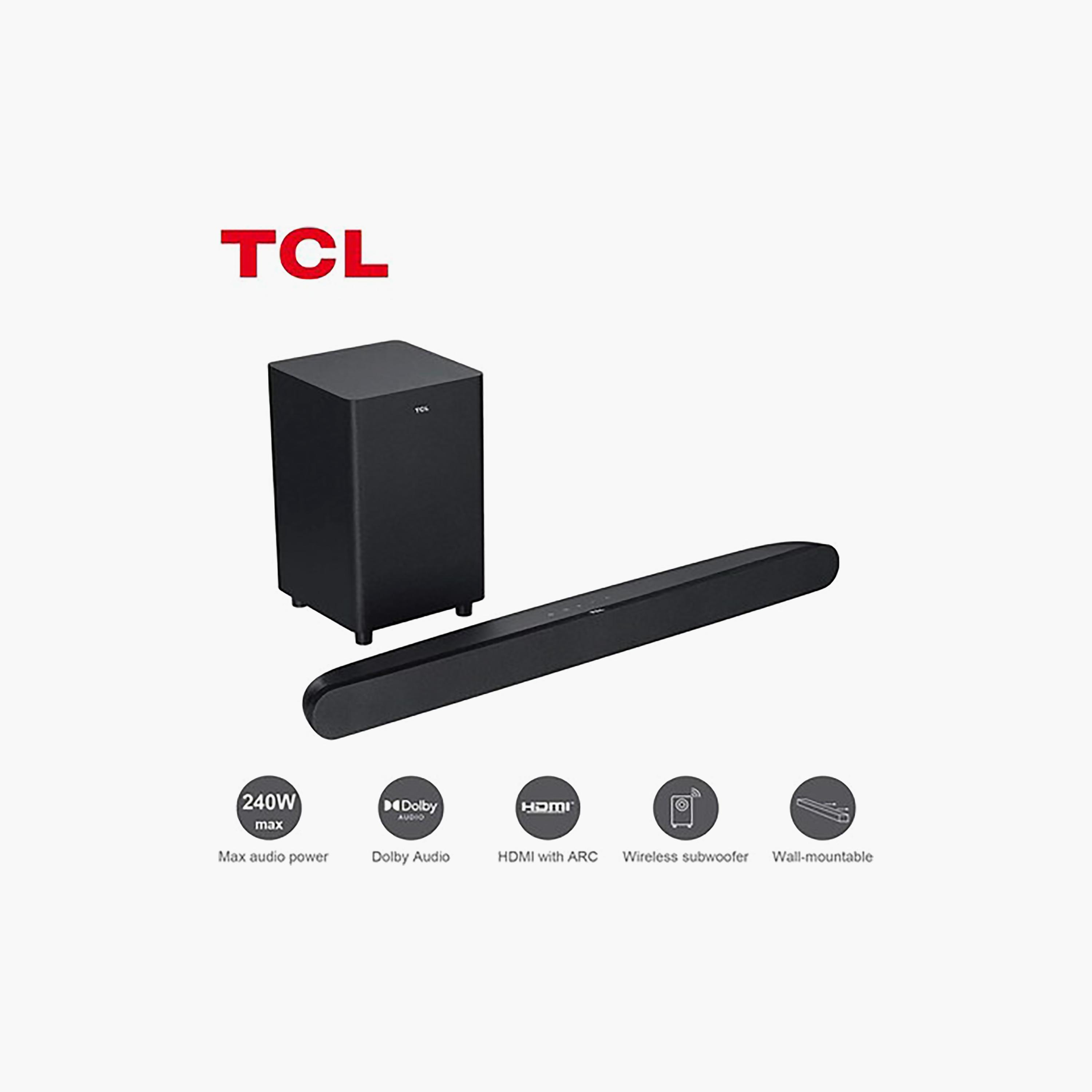 مسرح منزلي TCL 2.1 قناة مع HDMI ومضخم صوت لاسلكي 240 وات | TS6110-electronics-speakers-image-3