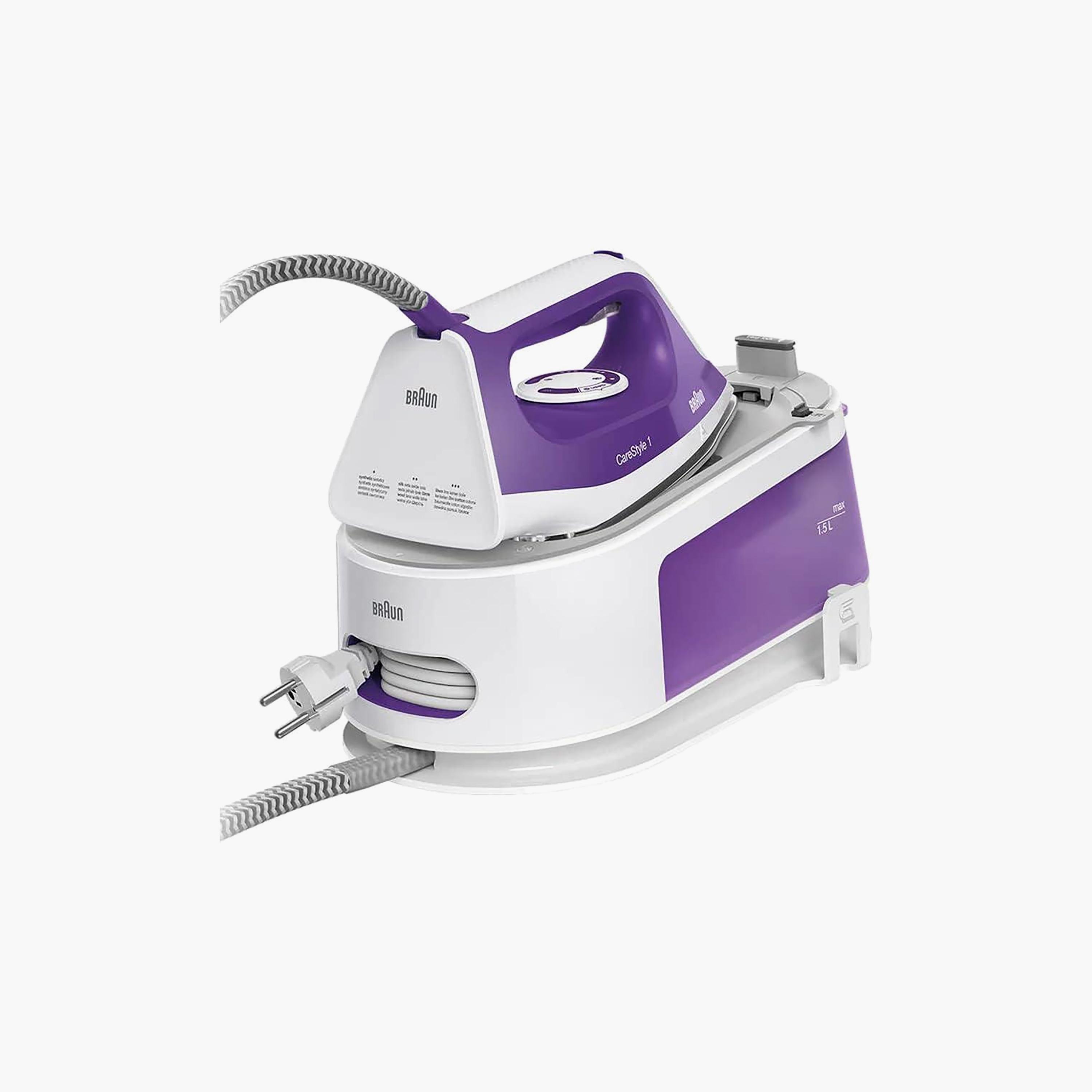 Braun Steam Station 2200 Watts 6 Bar Pump Pressure 1.5L Tank Purple | SI-1014-household-appliances-homeappliances-ironandsteamers-image-1