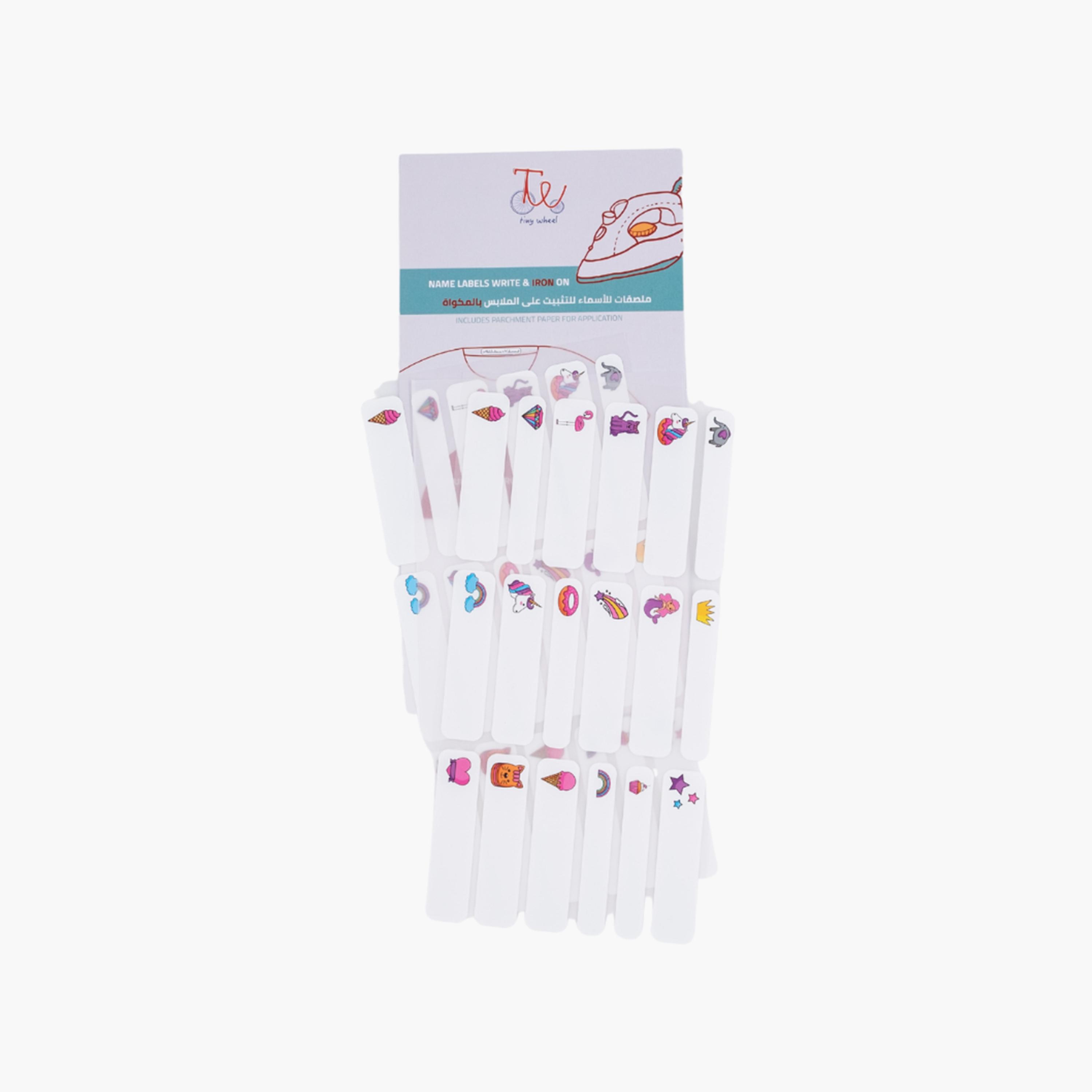 Tiny Wheels 36-Piece Iron On Name Labels-school-stationery-accessories-image-1