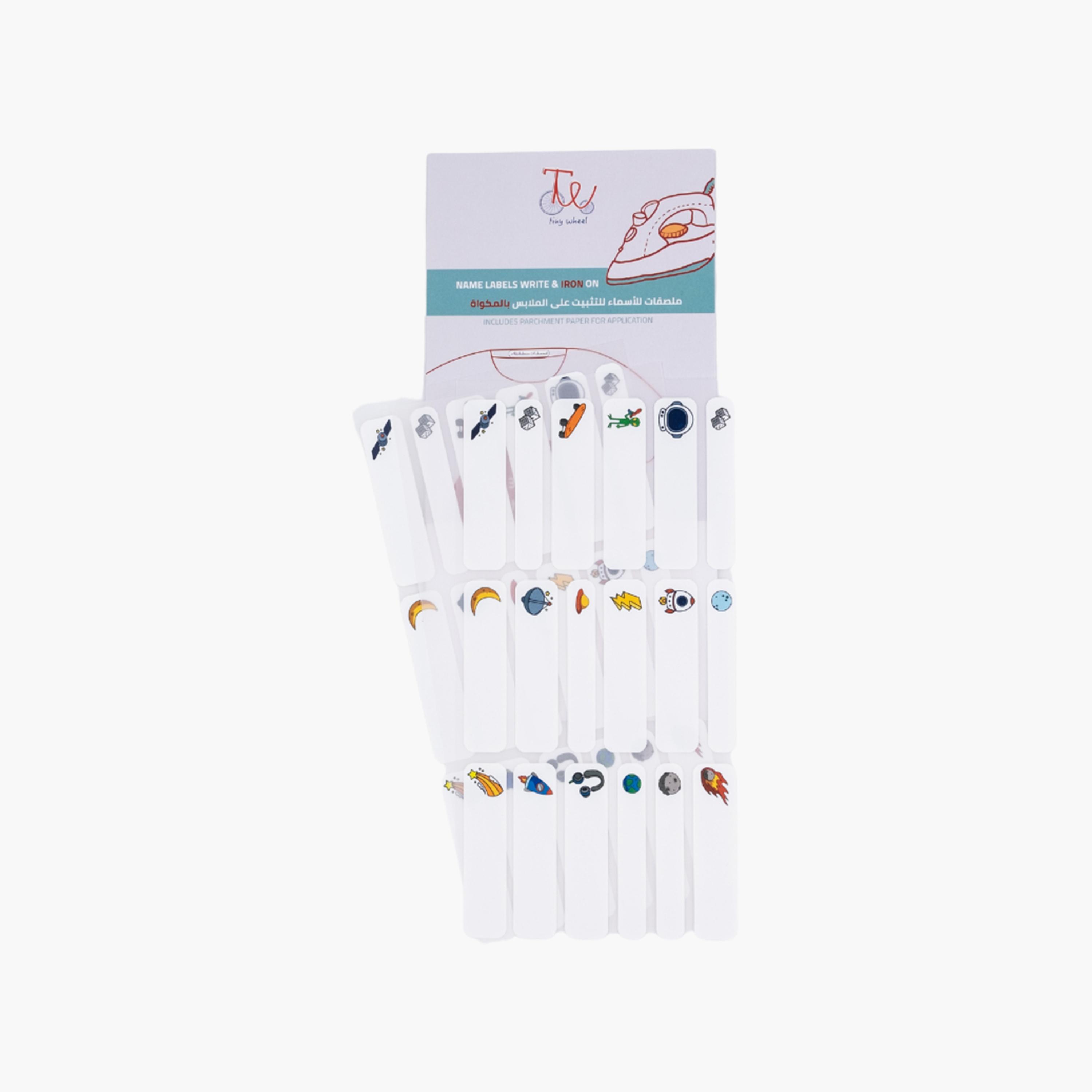 Tiny Wheels 36-Piece Iron On Name Labels-school-stationery-accessories-image-1
