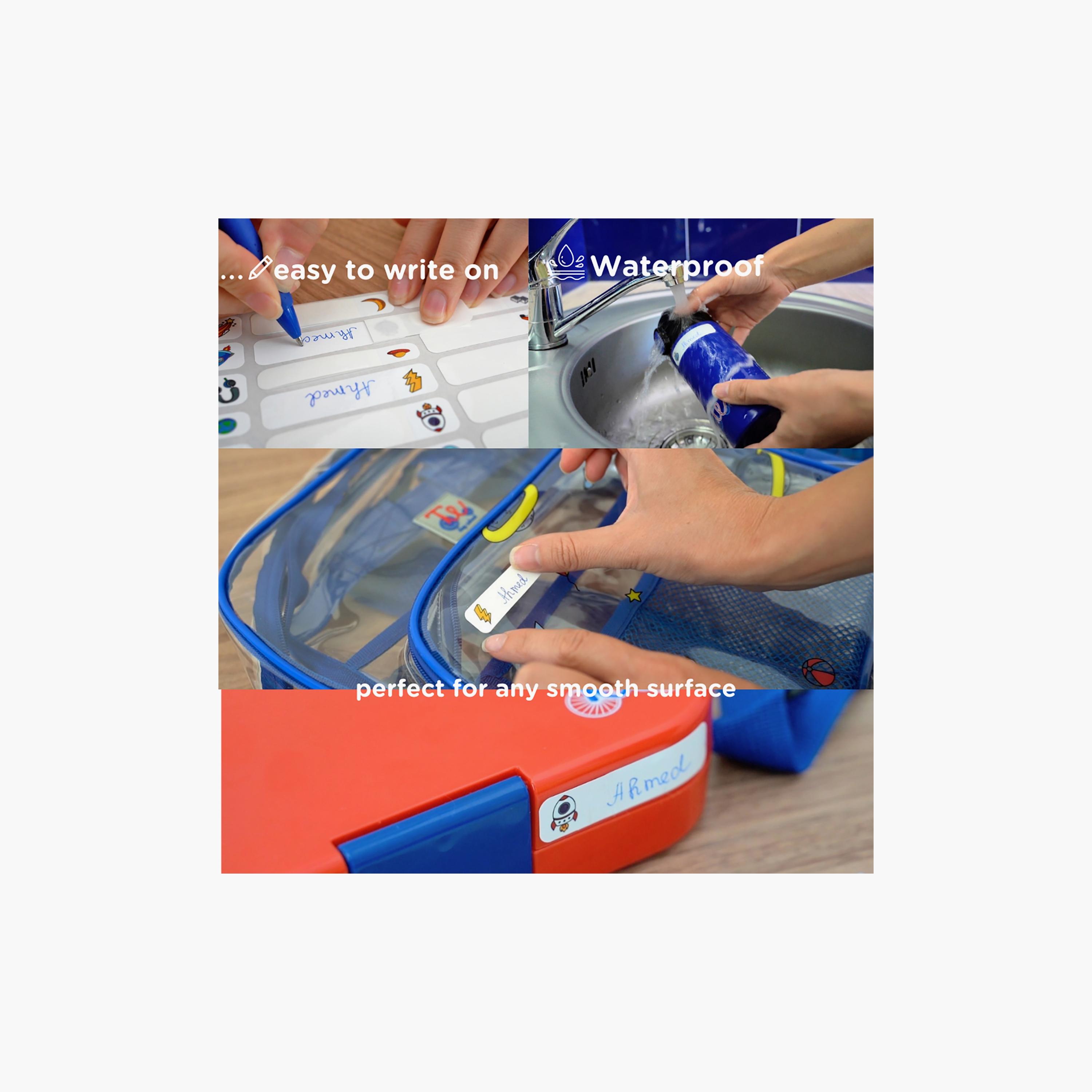 Tiny Wheels 36-Piece Self Laminating Stick On Name Labels-school-stationery-accessories-image-4