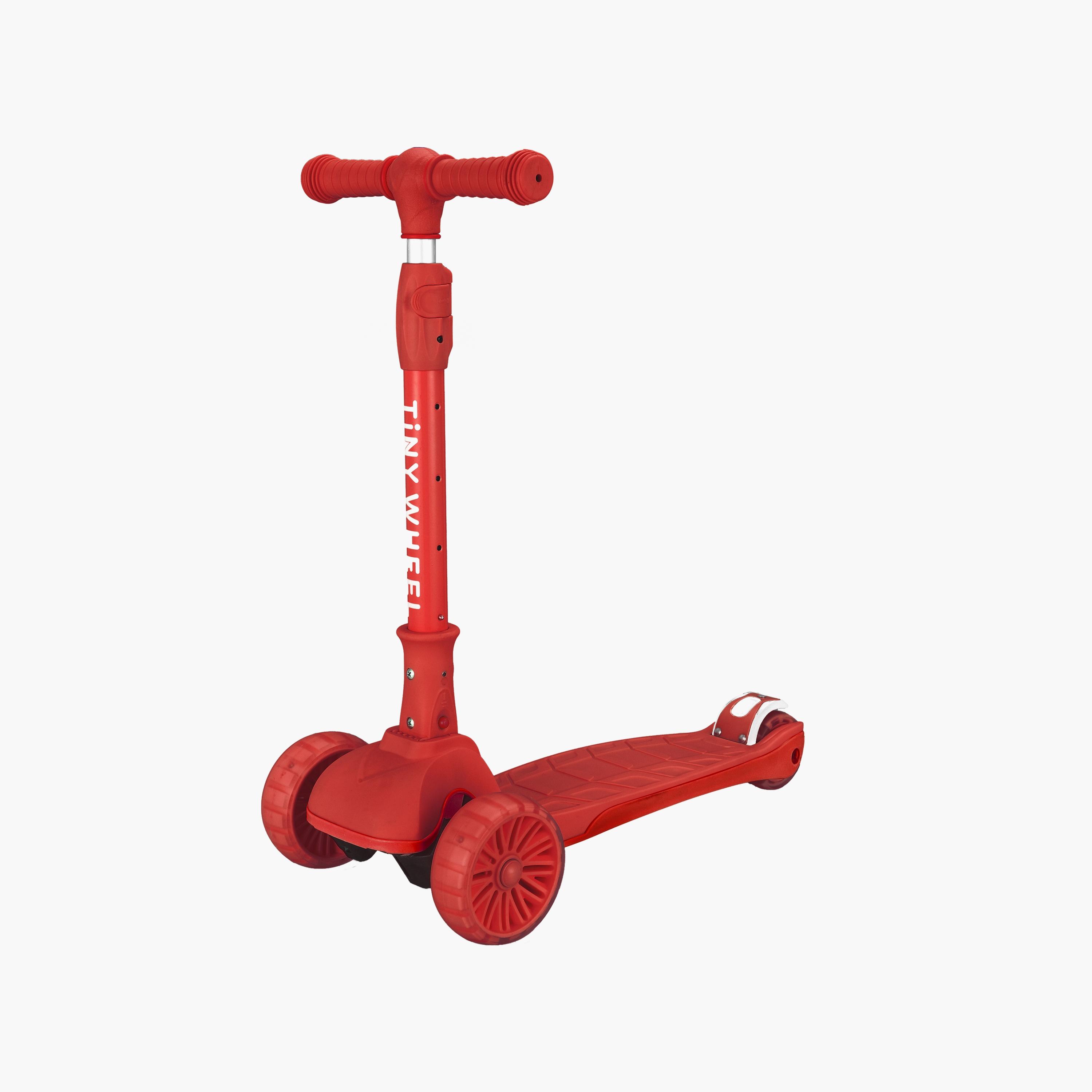 Tiny Wheels 3 Wheel Foldable Scooter, Red-toys-outdoor-scooters-image-1