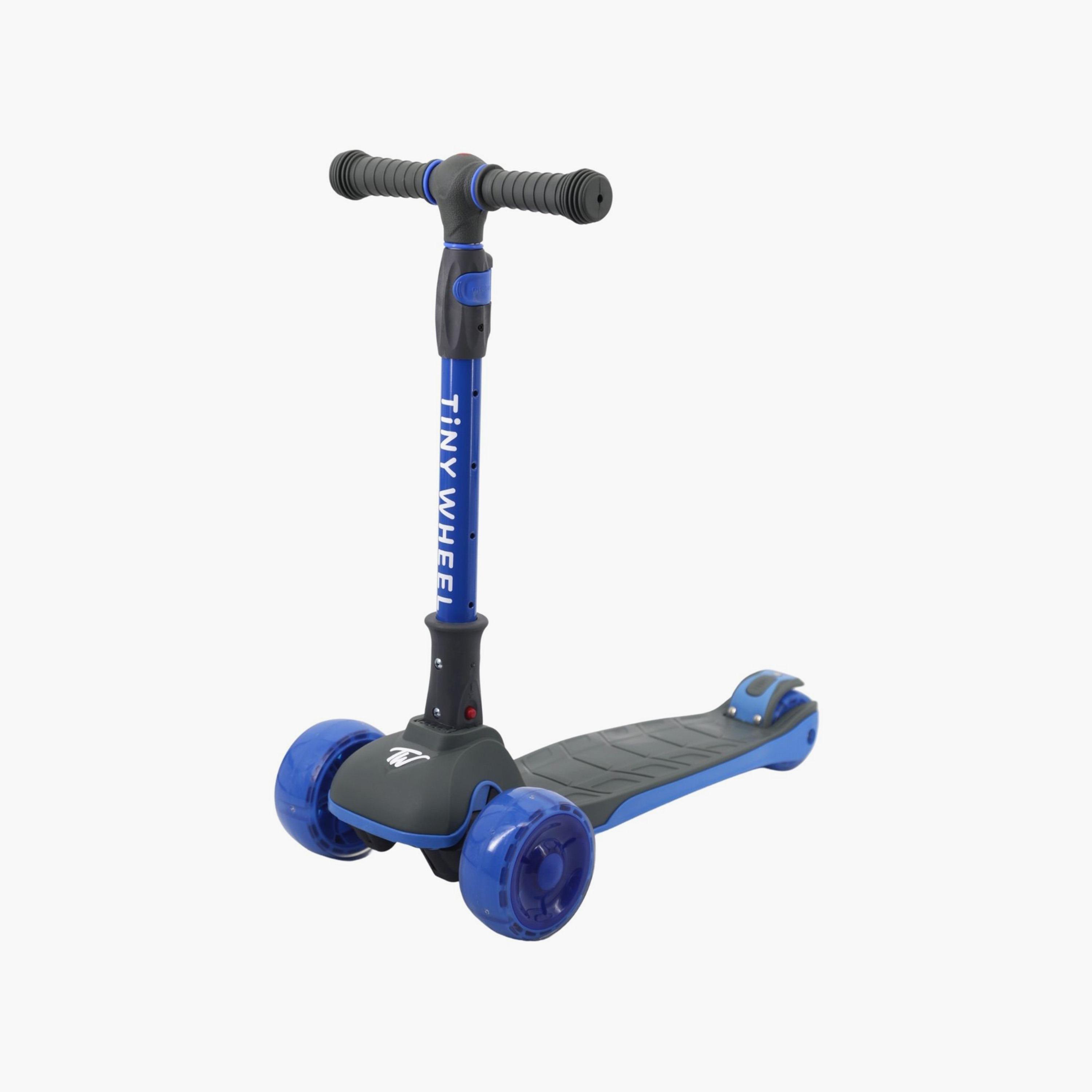 Tiny Wheels 3 Wheel Scooter Friends, Dino, Gray & Blue-toys-outdoor-scooters-image-1