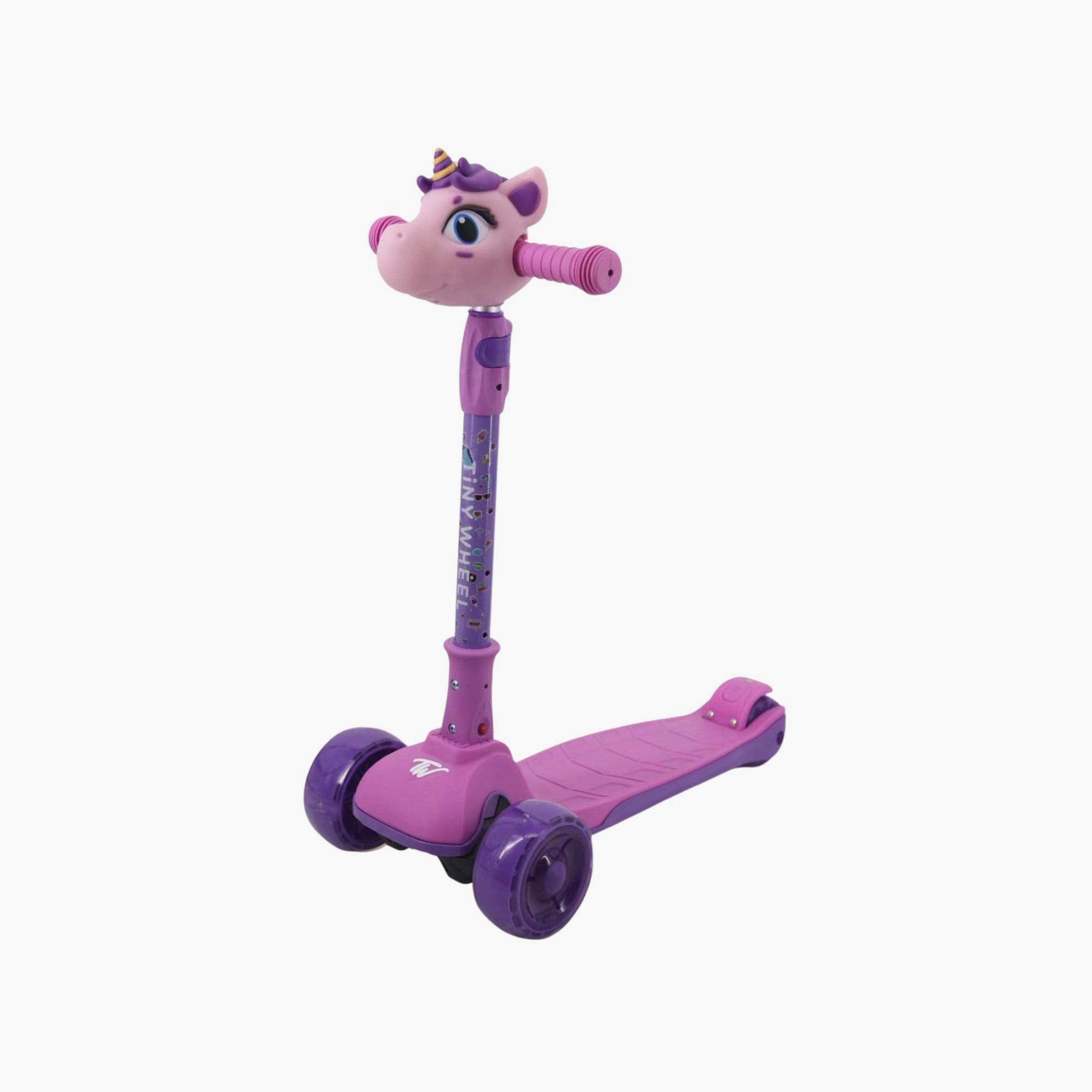 Tiny Wheels 3 Wheel Scooter Friends, Unicorn, Purple-toys-outdoor-scooters-image-1