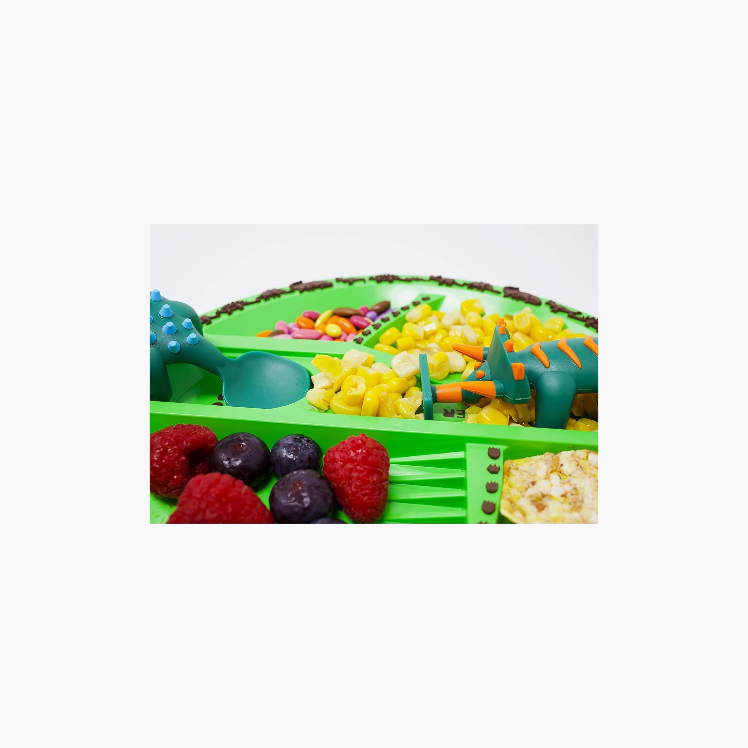 Eazy Kids Dinosaur Printed Plate, Green-baby-feeding-mealtimeessentials-image-4