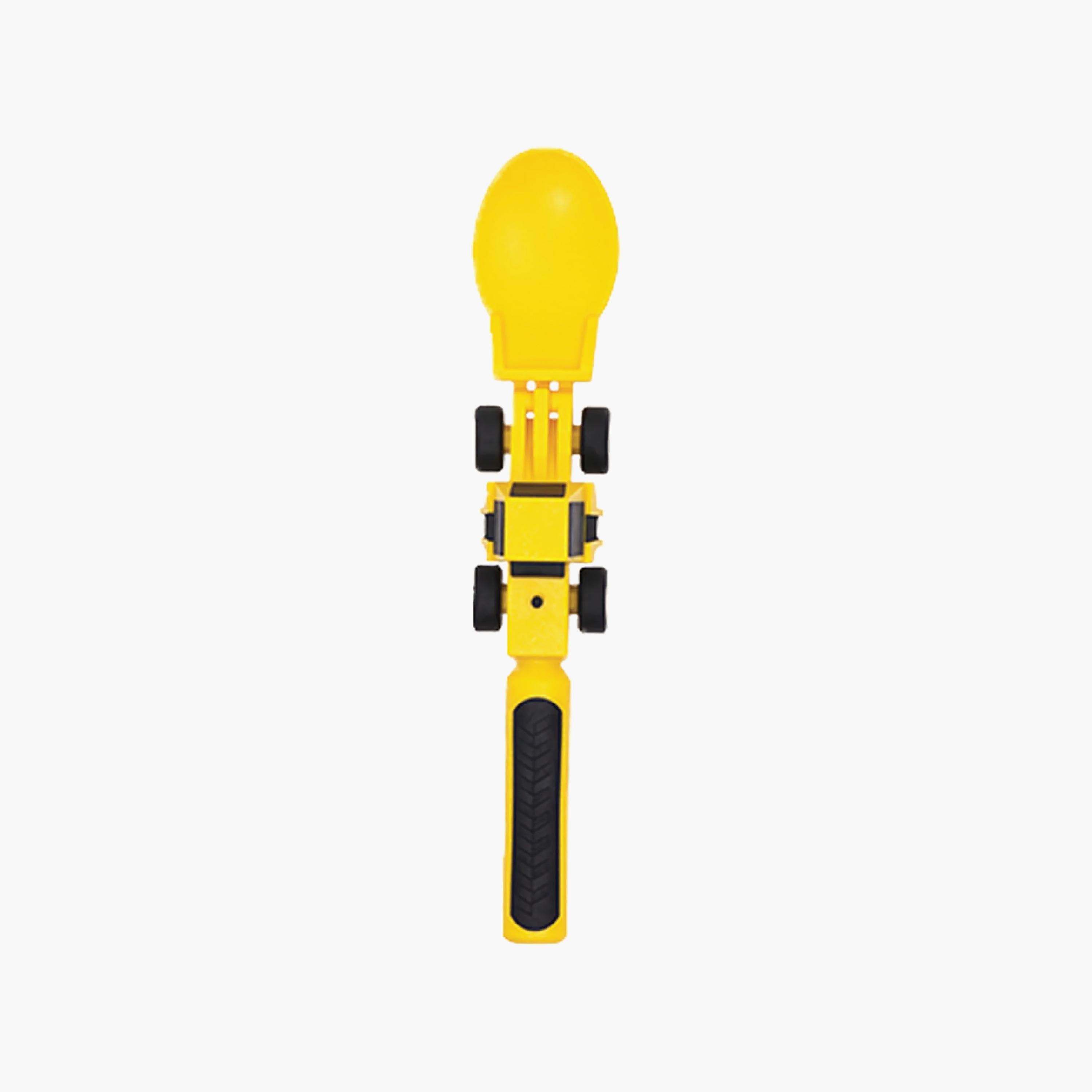 Eazy Kids Spoon, Fork & Pusher, Truck, Yellow-baby-feeding-mealtimeessentials-image-2