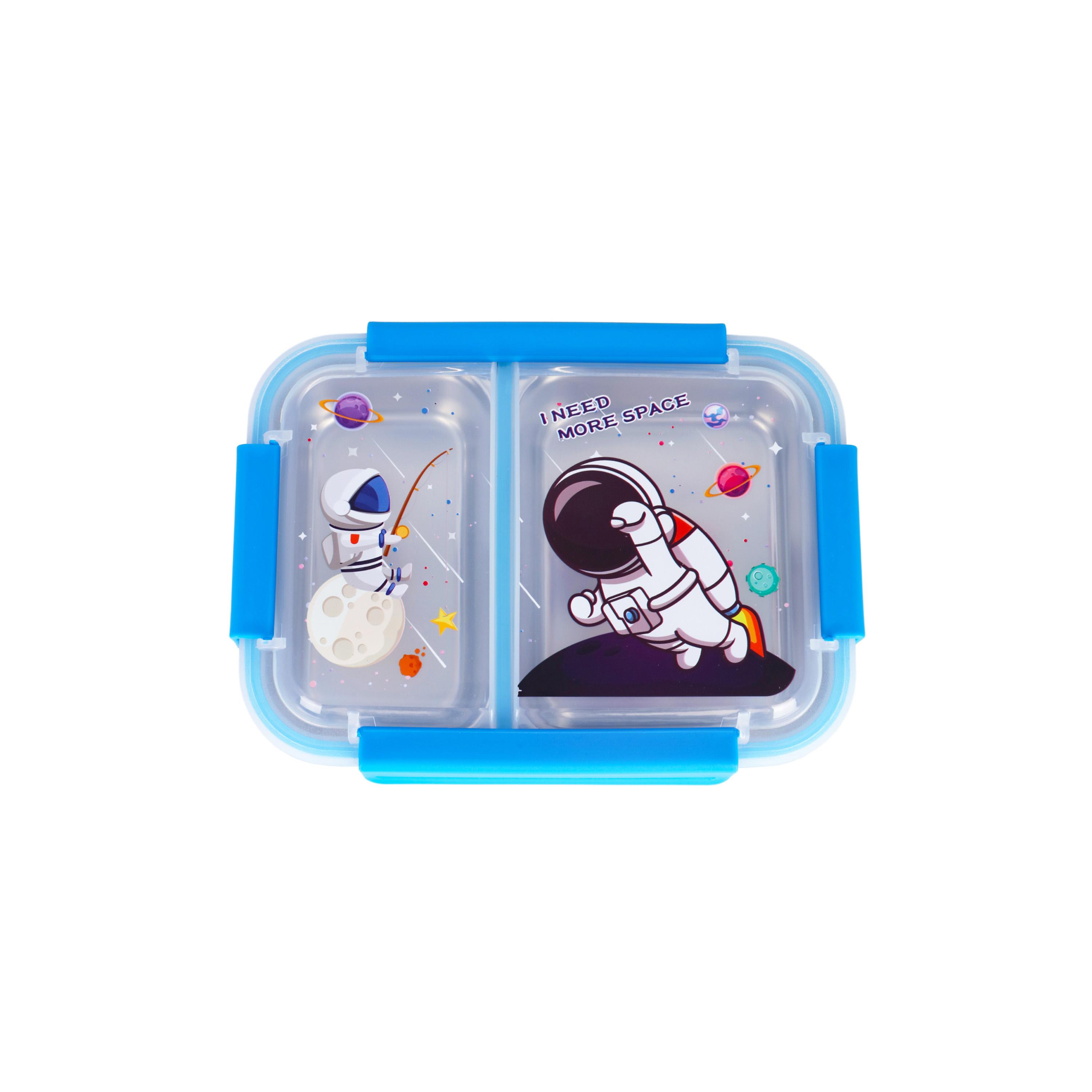 Eazy Kids Lunch Box, Astronaut, Blue-school-lunchessentials-lunchboxes-image-1