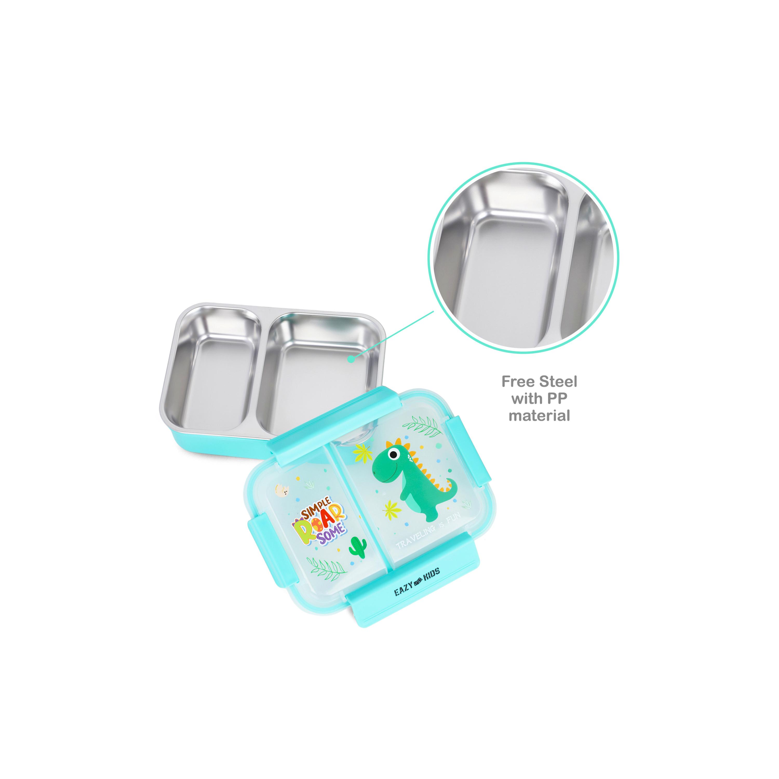 علبة غداء من إيزي كيدز، ديناصور، أخضر-school-lunchessentials-lunchboxes-image-4
